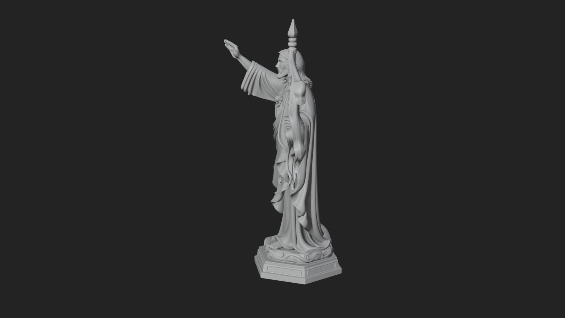 Risen Christ with Banner Statue Design 3 3D Print Model 3D Model