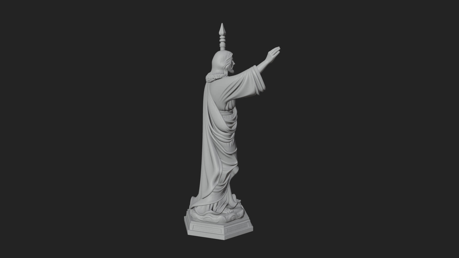 Risen Christ with Banner Statue Design 3 3D Print Model 3D Model