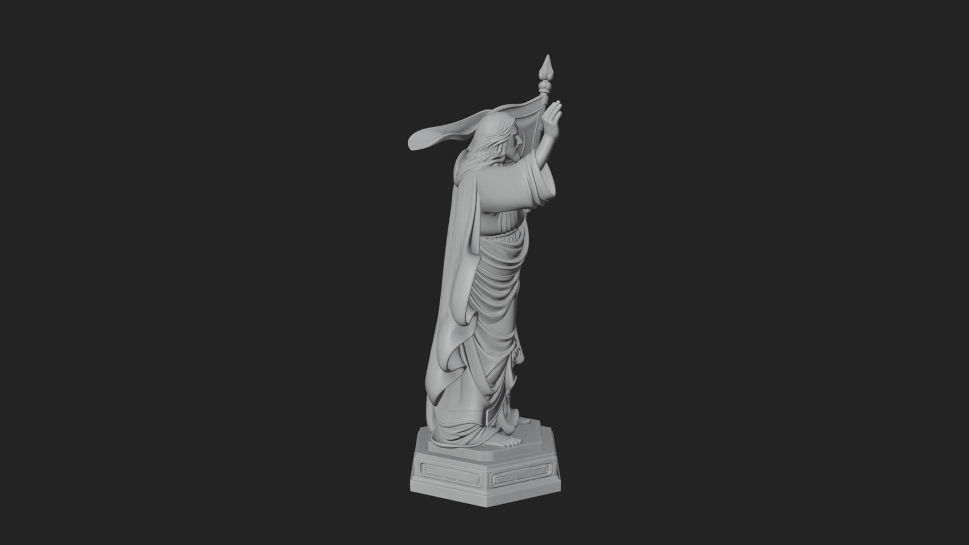 Risen Christ with Banner Statue Design 4 3D Print Model 3D Model