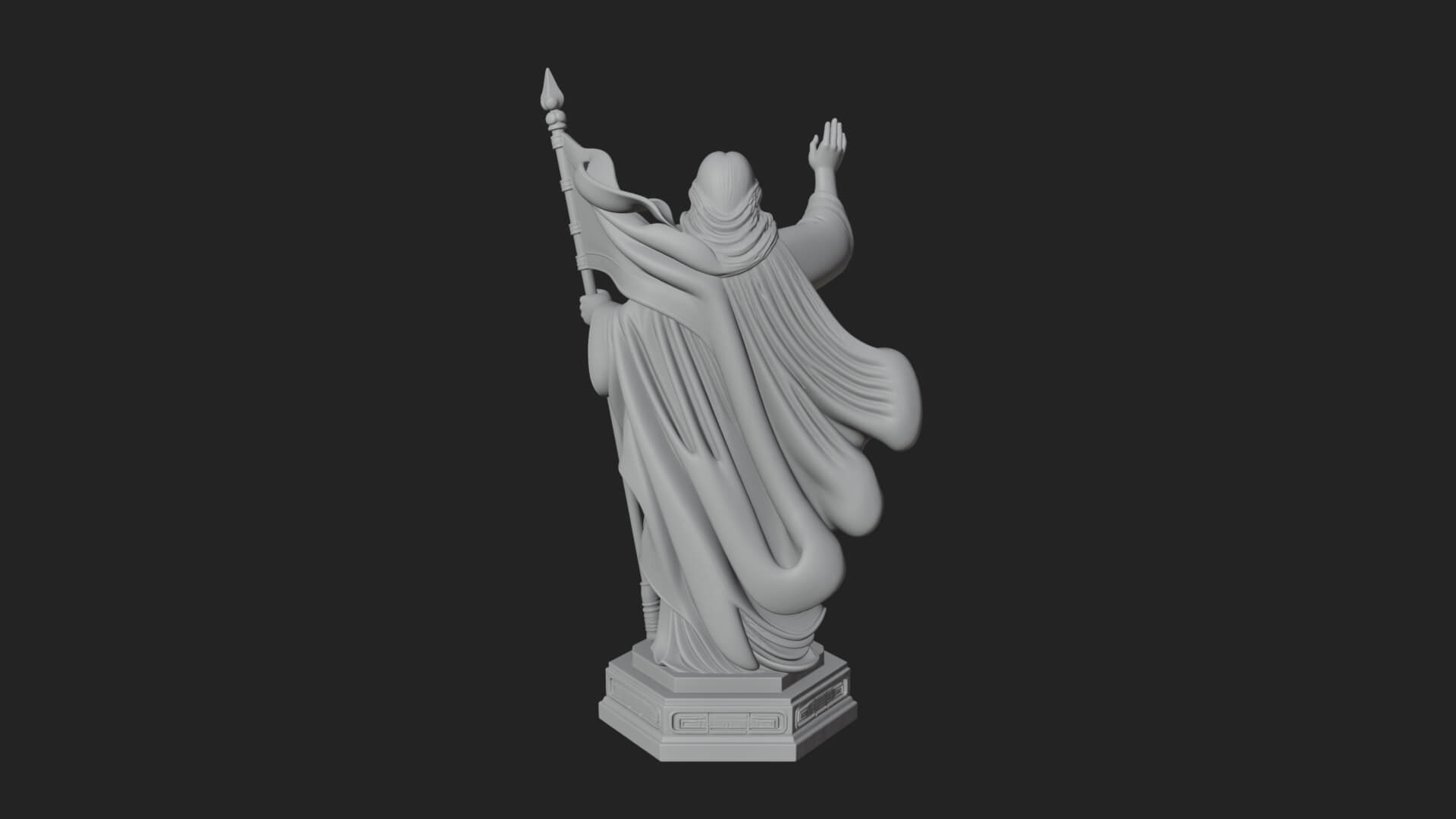 Risen Christ with Banner Statue Design 4 3D Print Model 3D Model