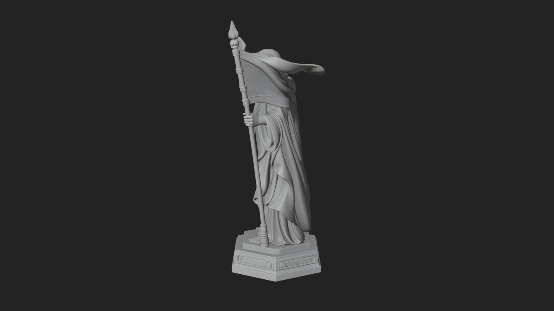 Risen Christ with Banner Statue Design 4 3D Print Model 3D Model