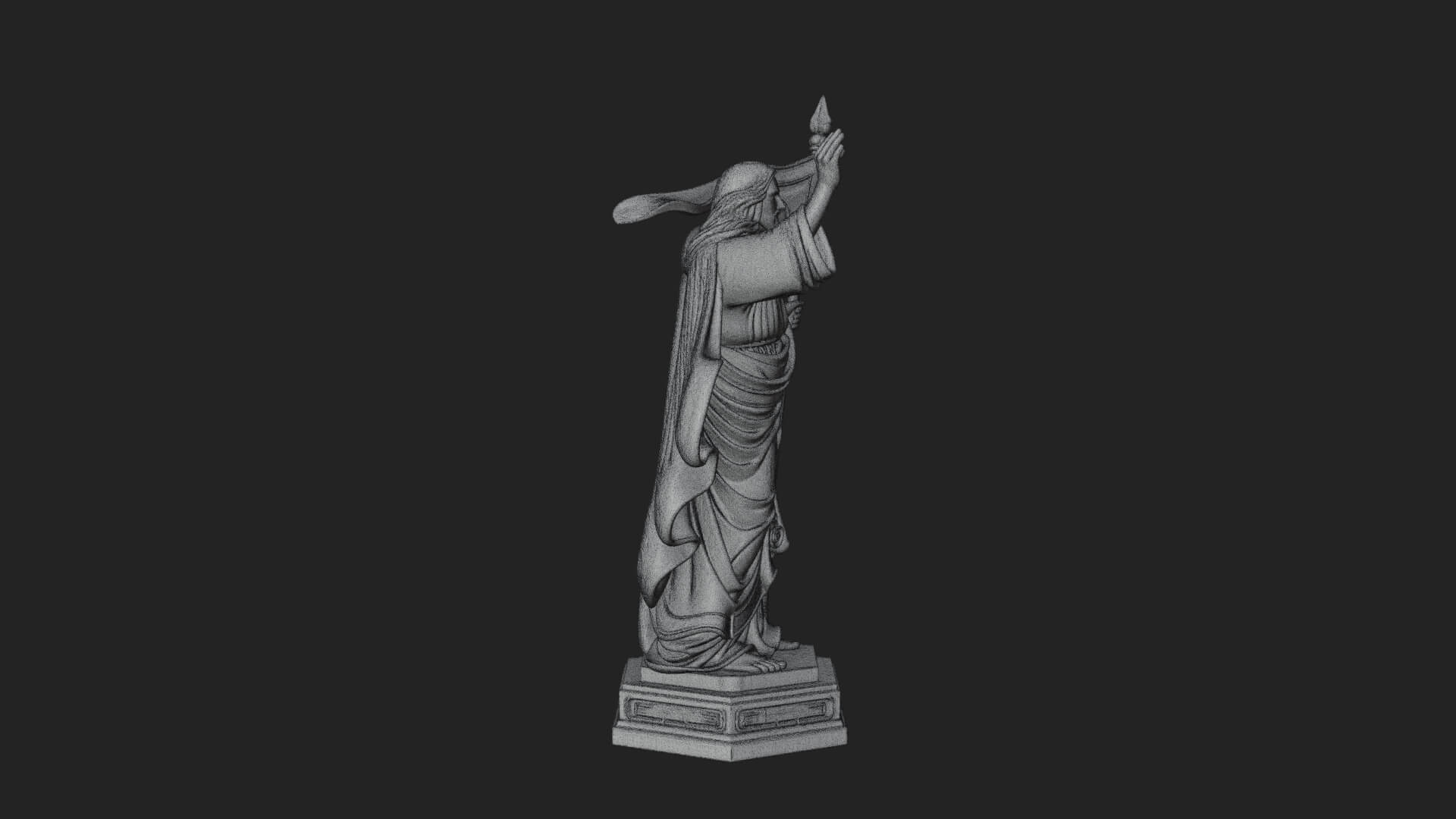 Risen Christ with Banner Statue Design 4 3D Print Model 3D Model