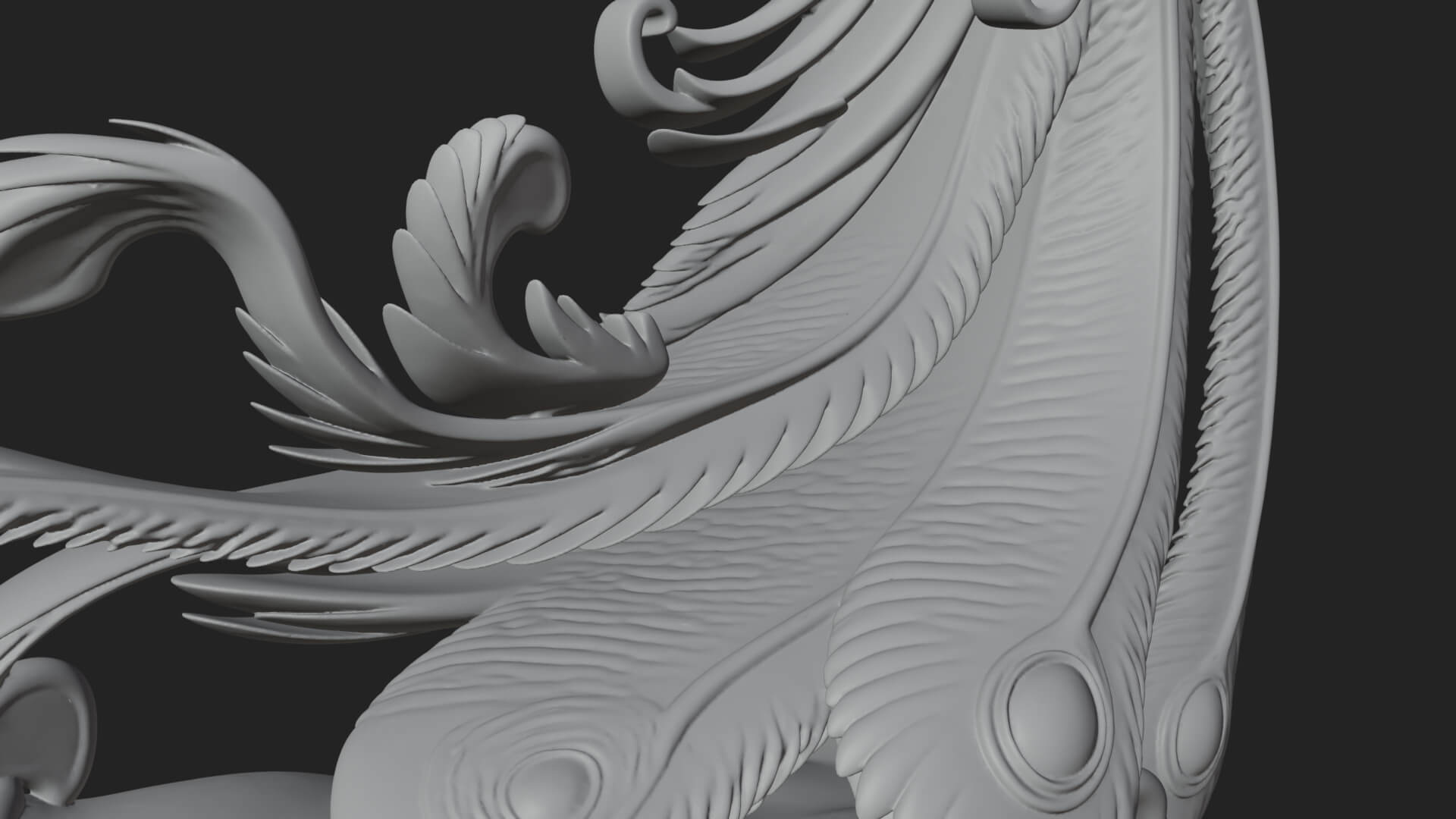 Rising Phoenix Bird Statue Design 1 3D Print Model 3D Model
