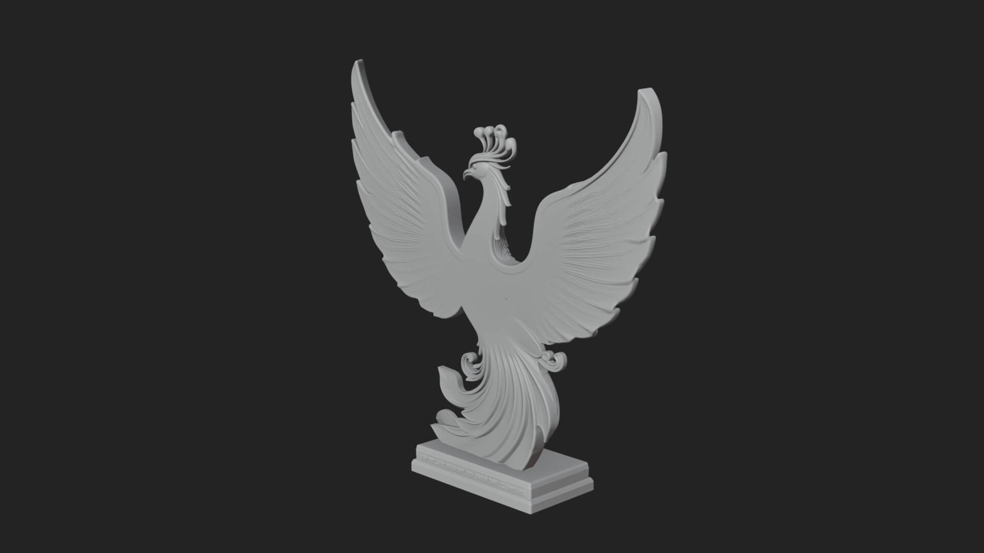 Rising Phoenix Bird Statue Design 10 3D Print Model 3D Model