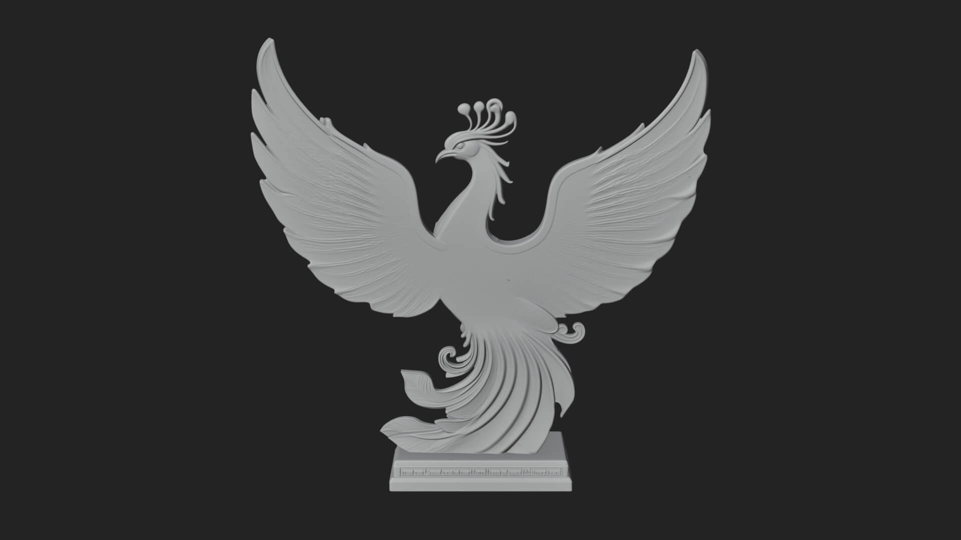 Rising Phoenix Bird Statue Design 10 3D Print Model 3D Model