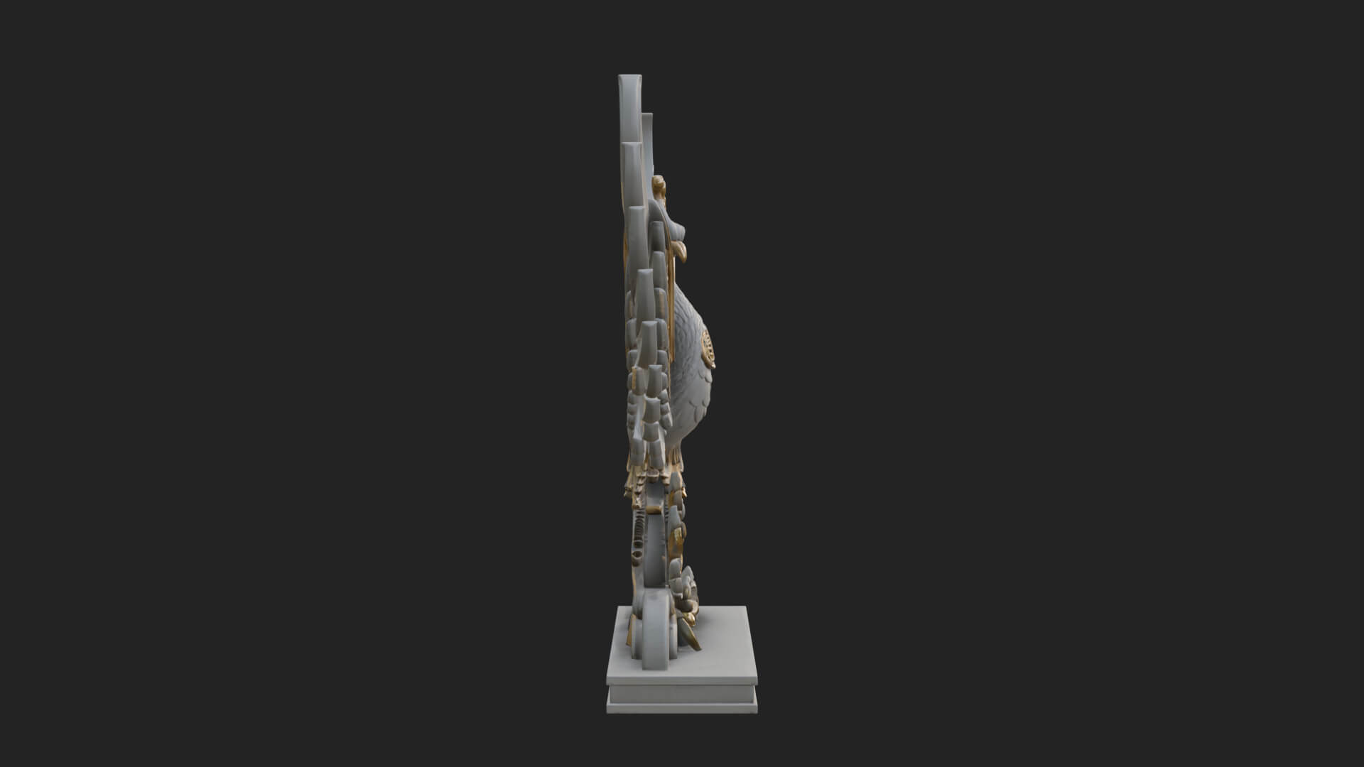 Rising Phoenix Bird Statue Design 11 3D Print Model 3D Model