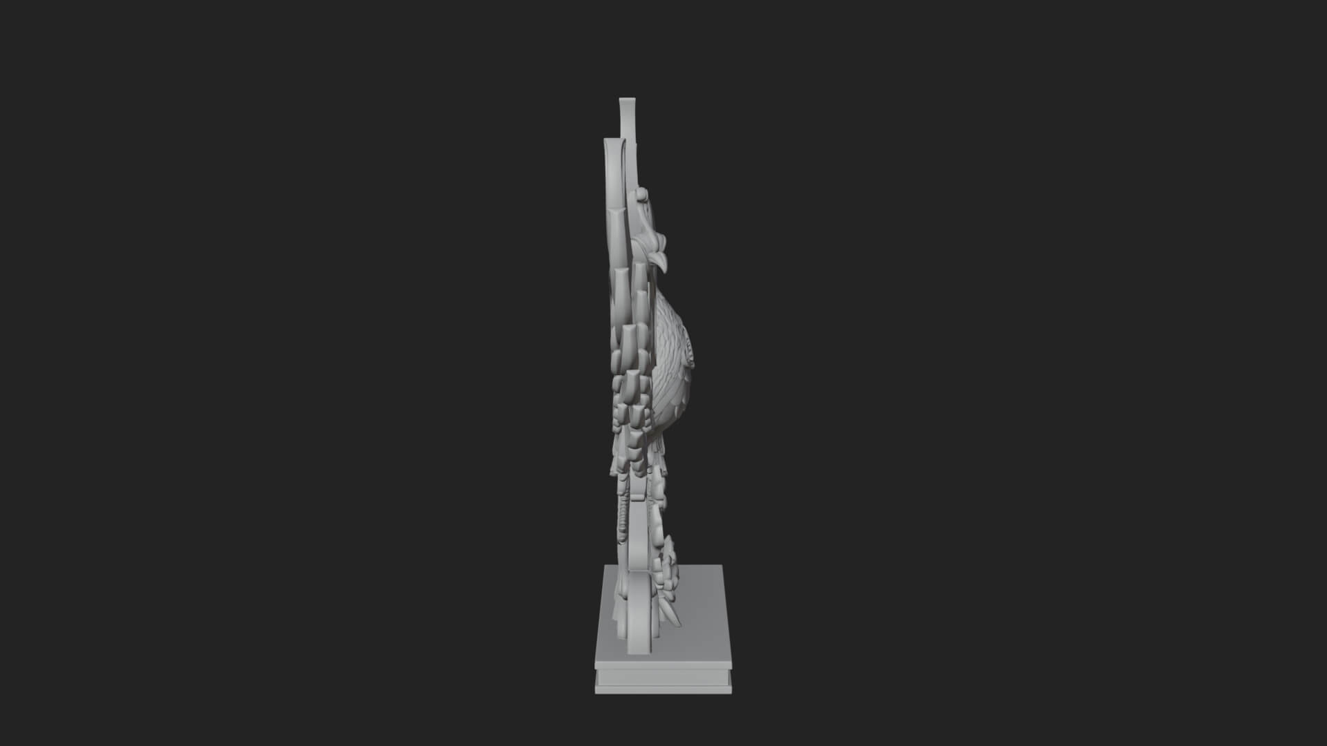 Rising Phoenix Bird Statue Design 11 3D Print Model 3D Model