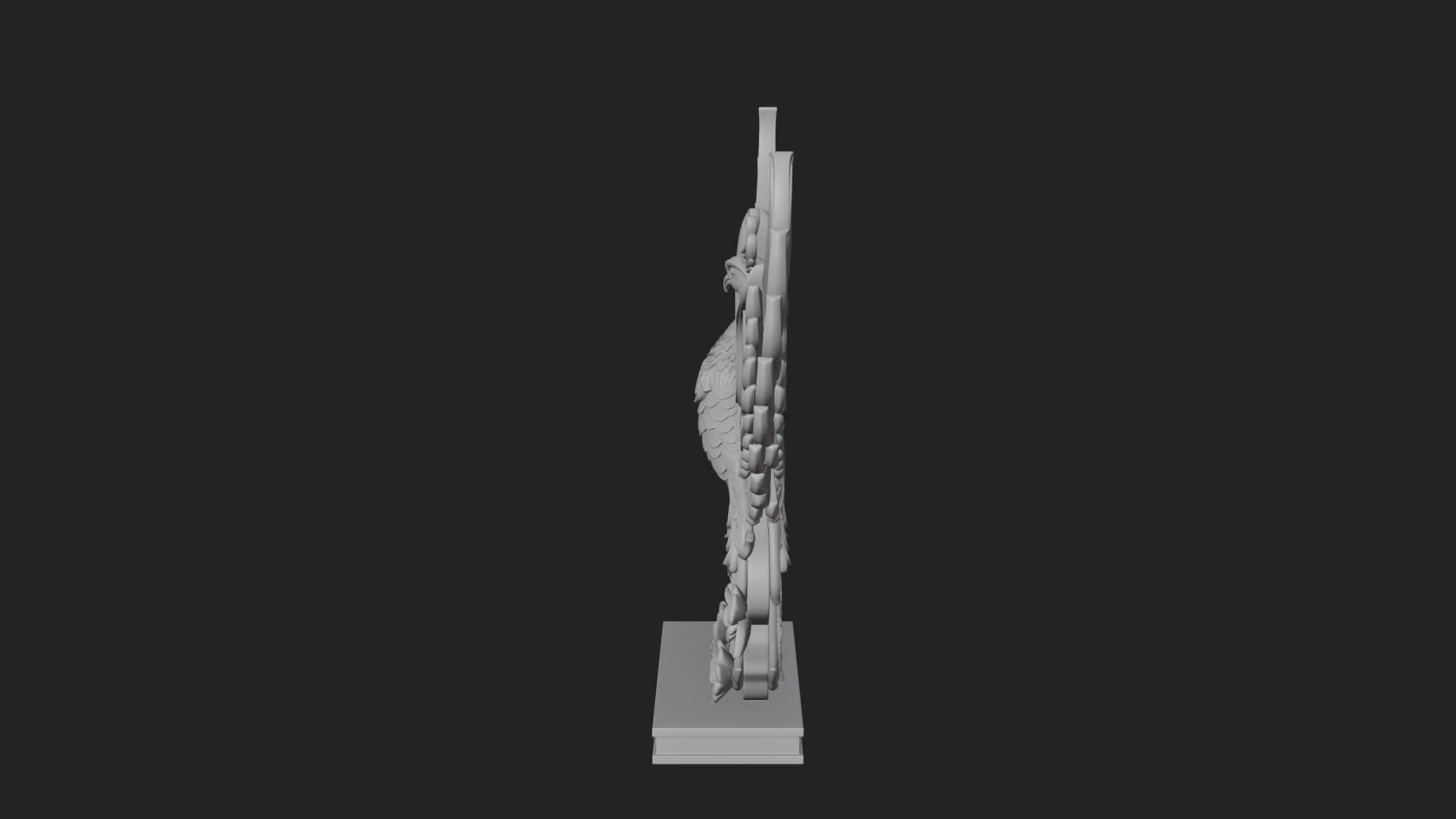Rising Phoenix Bird Statue Design 11 3D Print Model 3D Model