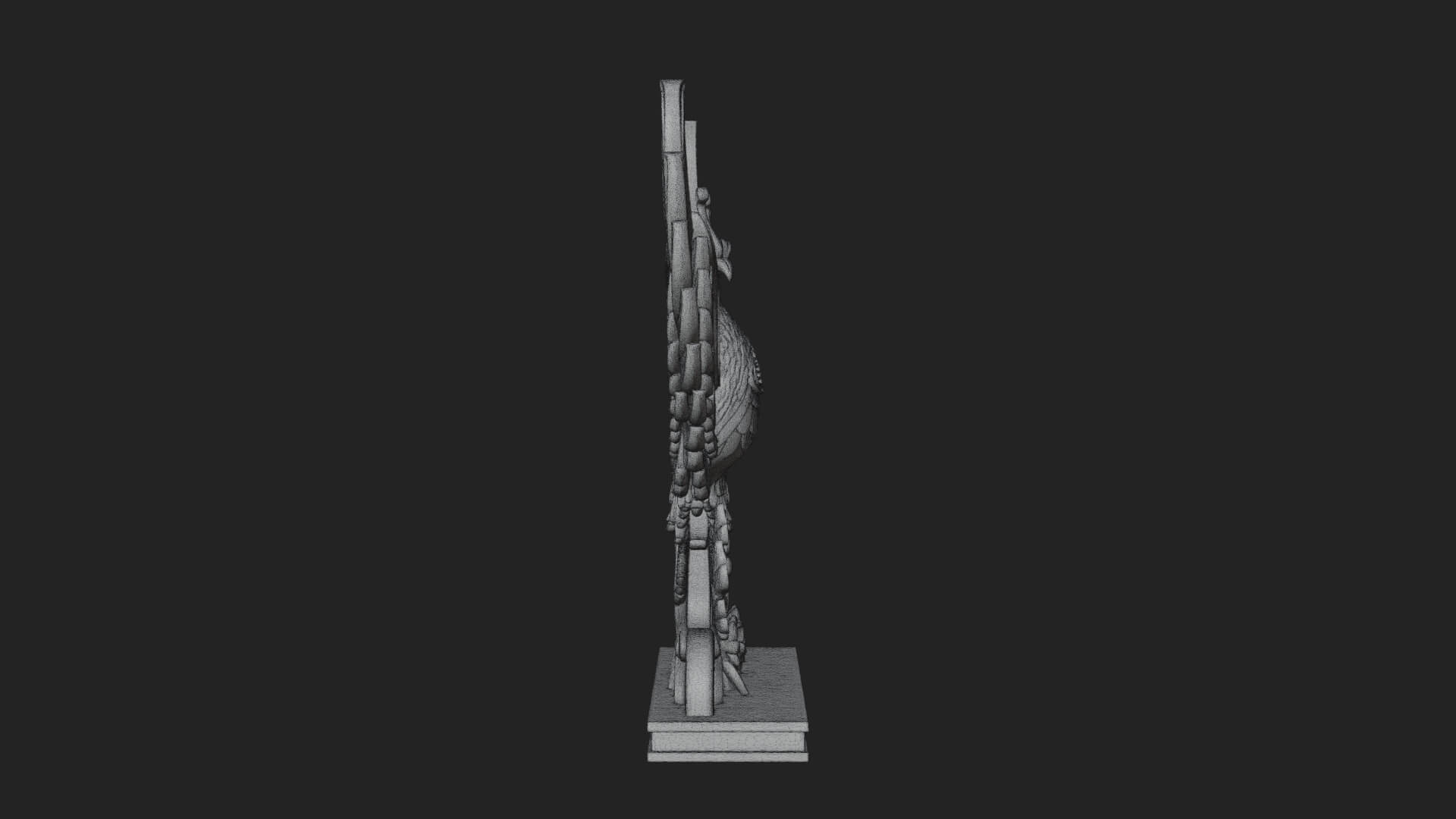 Rising Phoenix Bird Statue Design 11 3D Print Model 3D Model