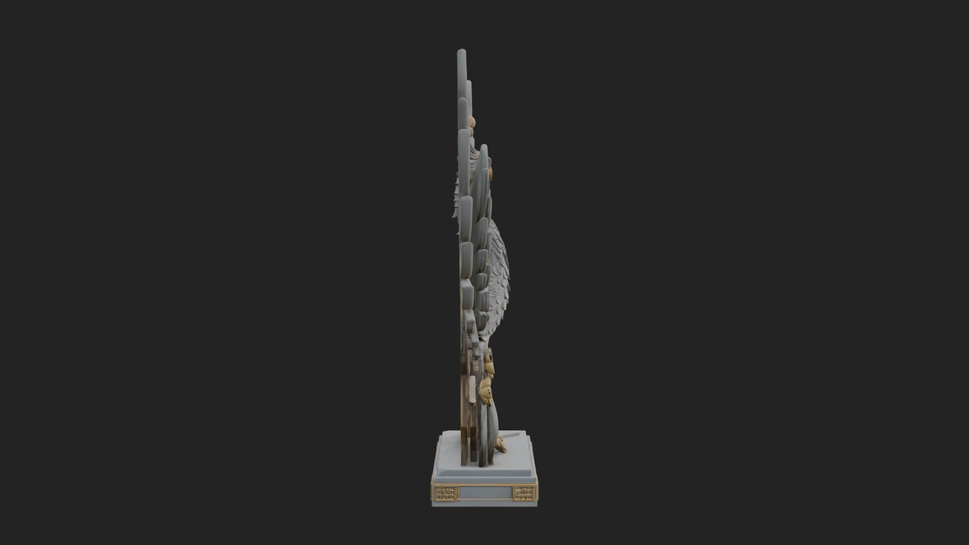 Rising Phoenix Bird Statue Design 12 3D Print Model 3D Model