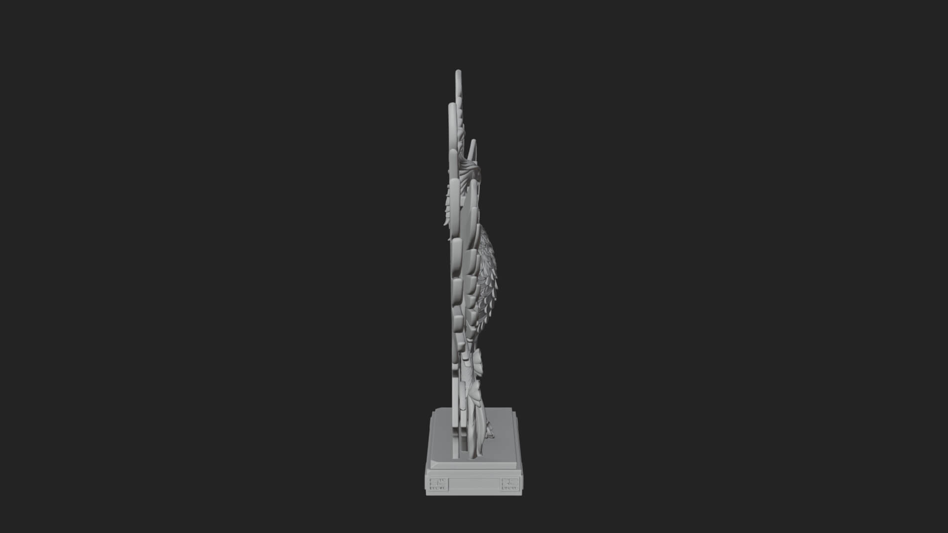 Rising Phoenix Bird Statue Design 12 3D Print Model 3D Model