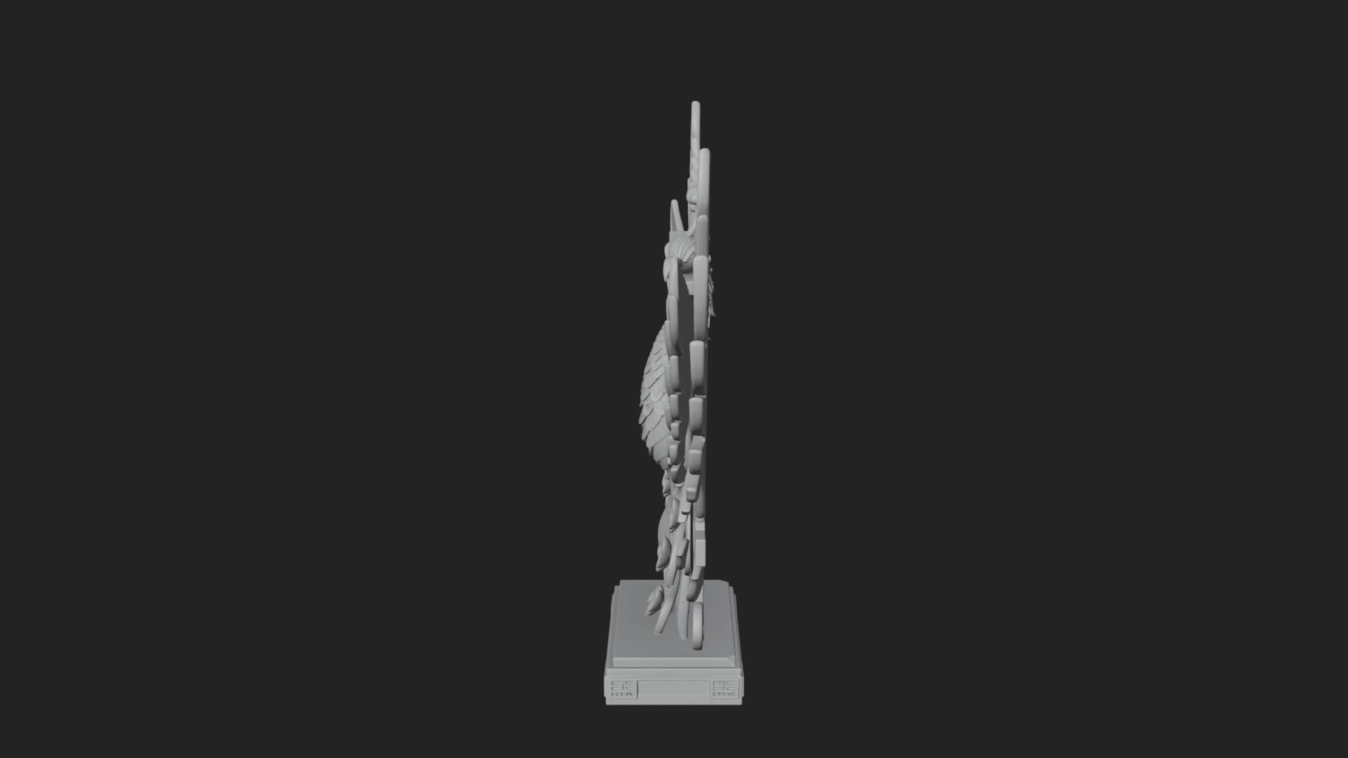 Rising Phoenix Bird Statue Design 12 3D Print Model 3D Model