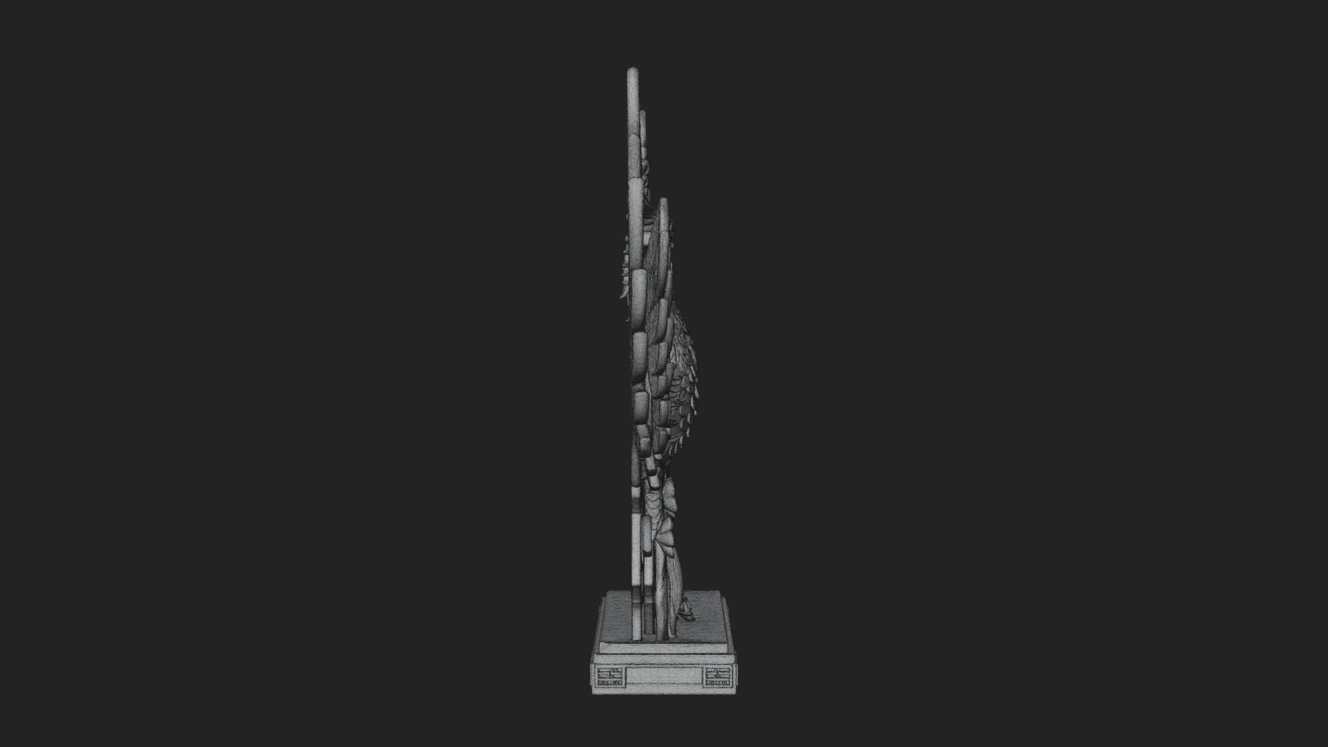 Rising Phoenix Bird Statue Design 12 3D Print Model 3D Model