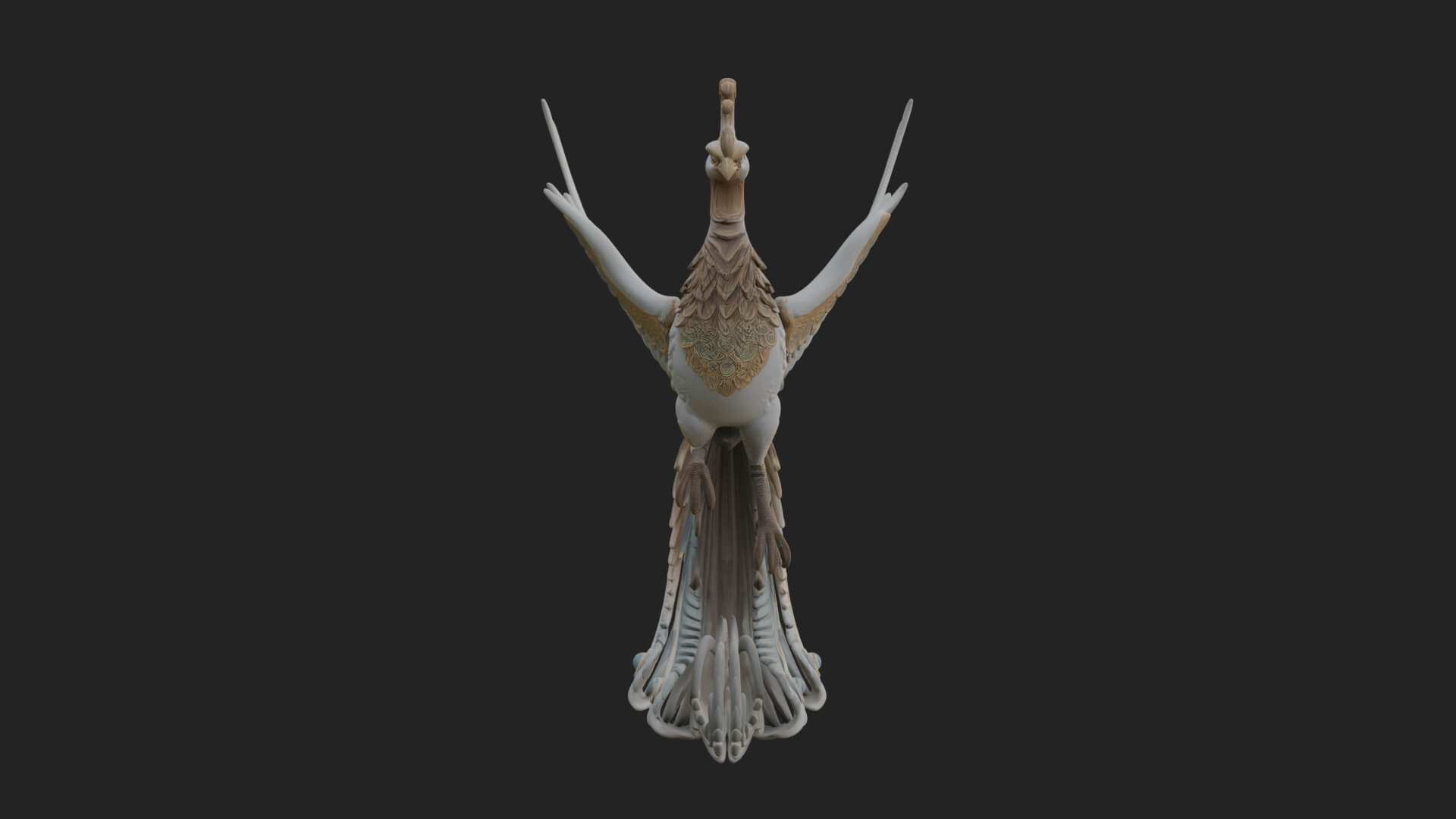 Rising Phoenix Bird Statue Design 2 3D Print Model 3D Model