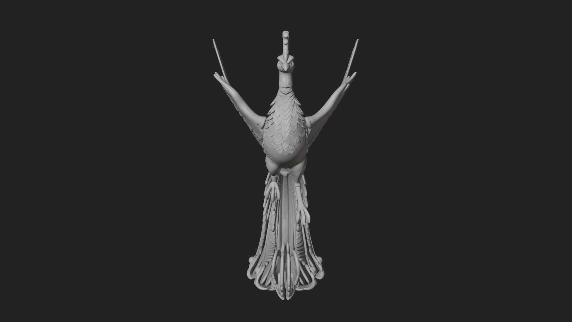Rising Phoenix Bird Statue Design 2 3D Print Model 3D Model