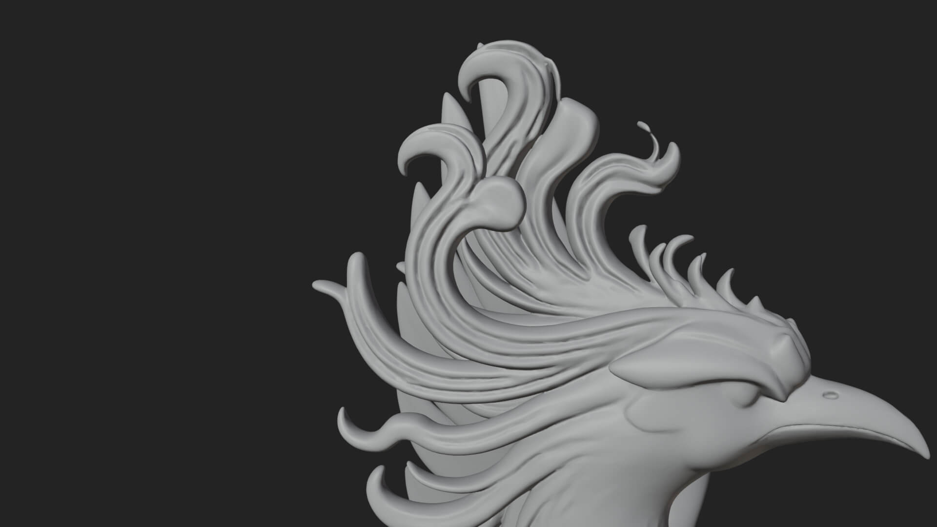 Rising Phoenix Bird Statue Design 3 3D Print Model 3D Model