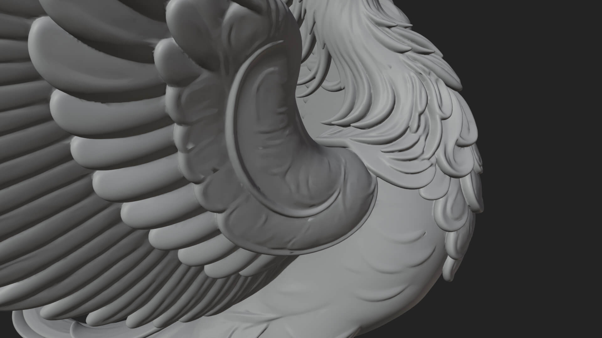 Rising Phoenix Bird Statue Design 3 3D Print Model 3D Model