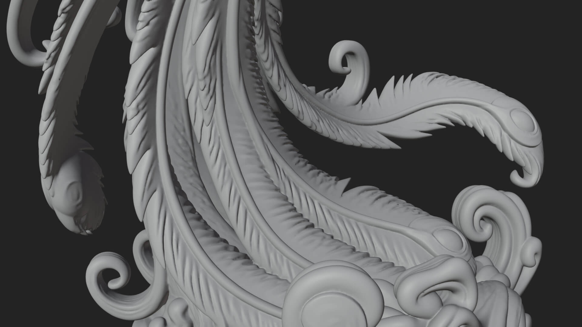 Rising Phoenix Bird Statue Design 4 3D Print Model 3D Model