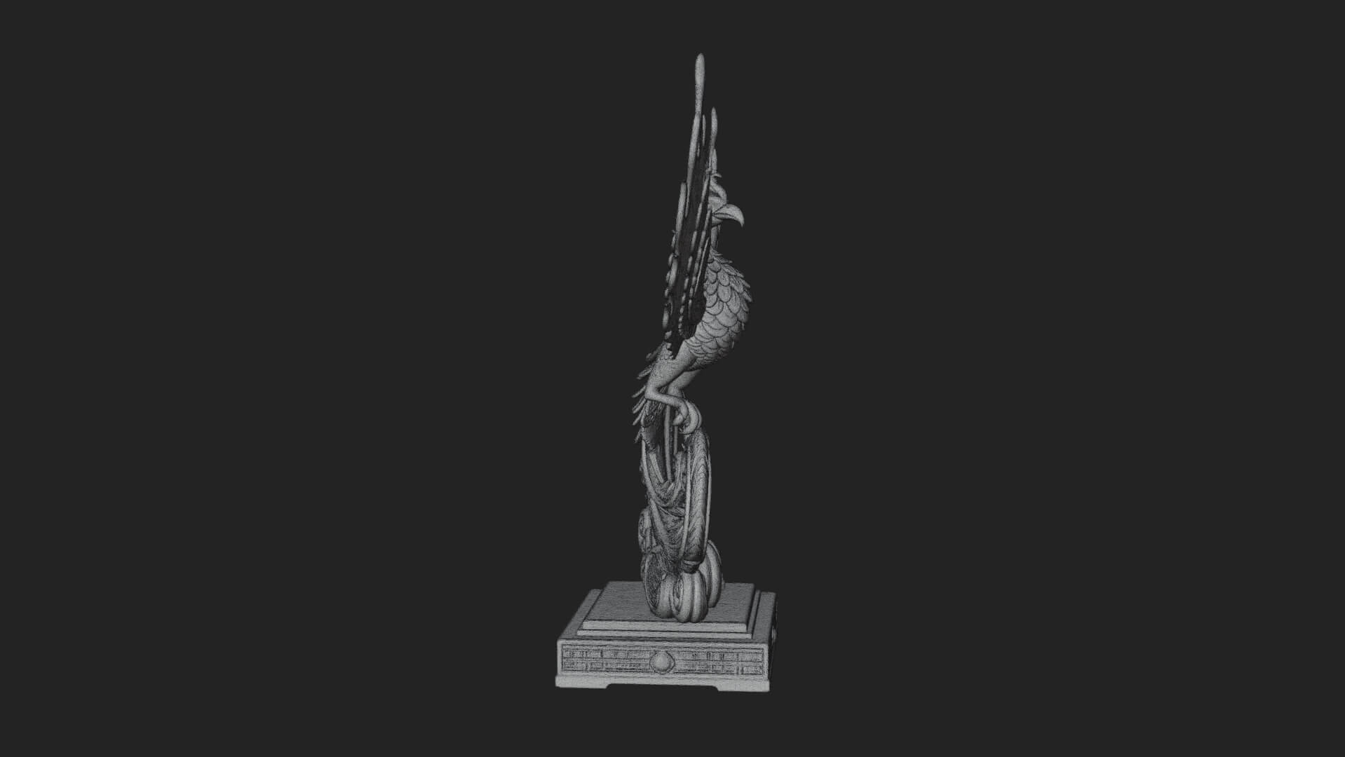 Rising Phoenix Bird Statue Design 7 3D Print Model 3D Model