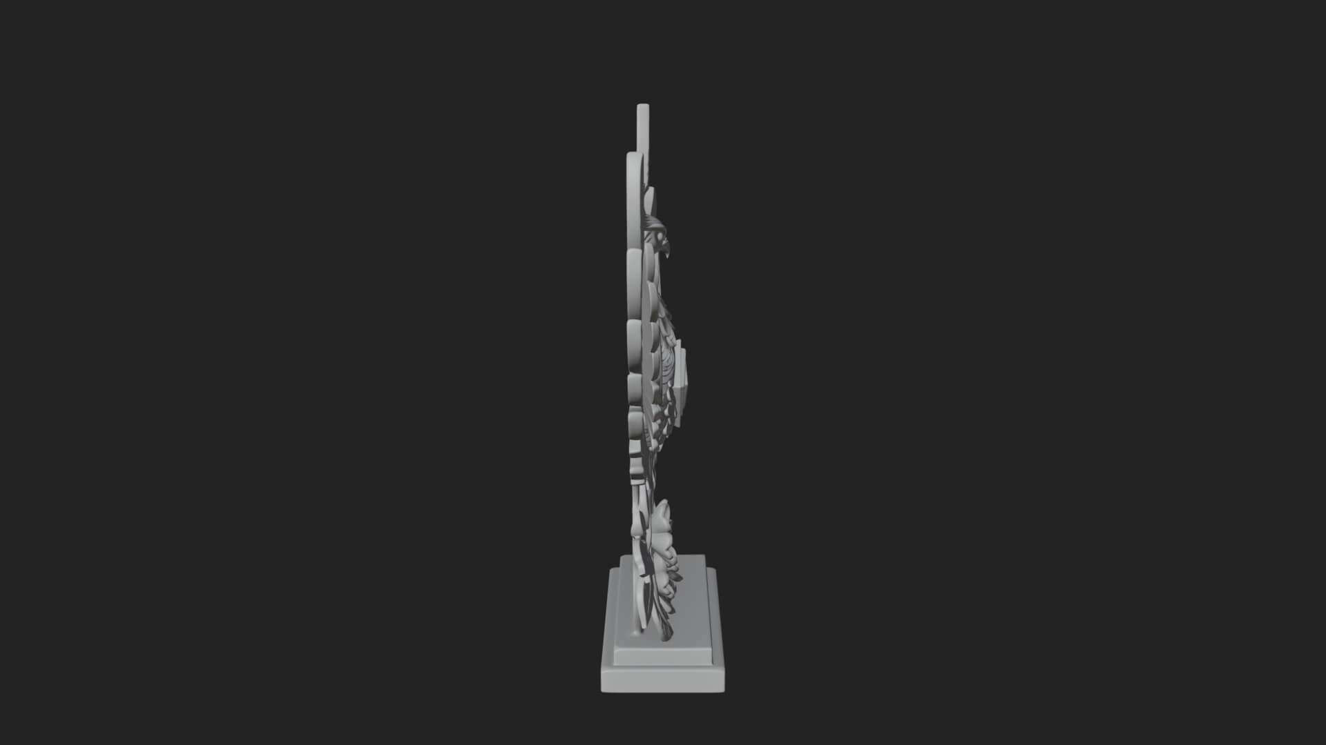 Rising Phoenix Bird Statue Design 9 3D Print Model 3D Model