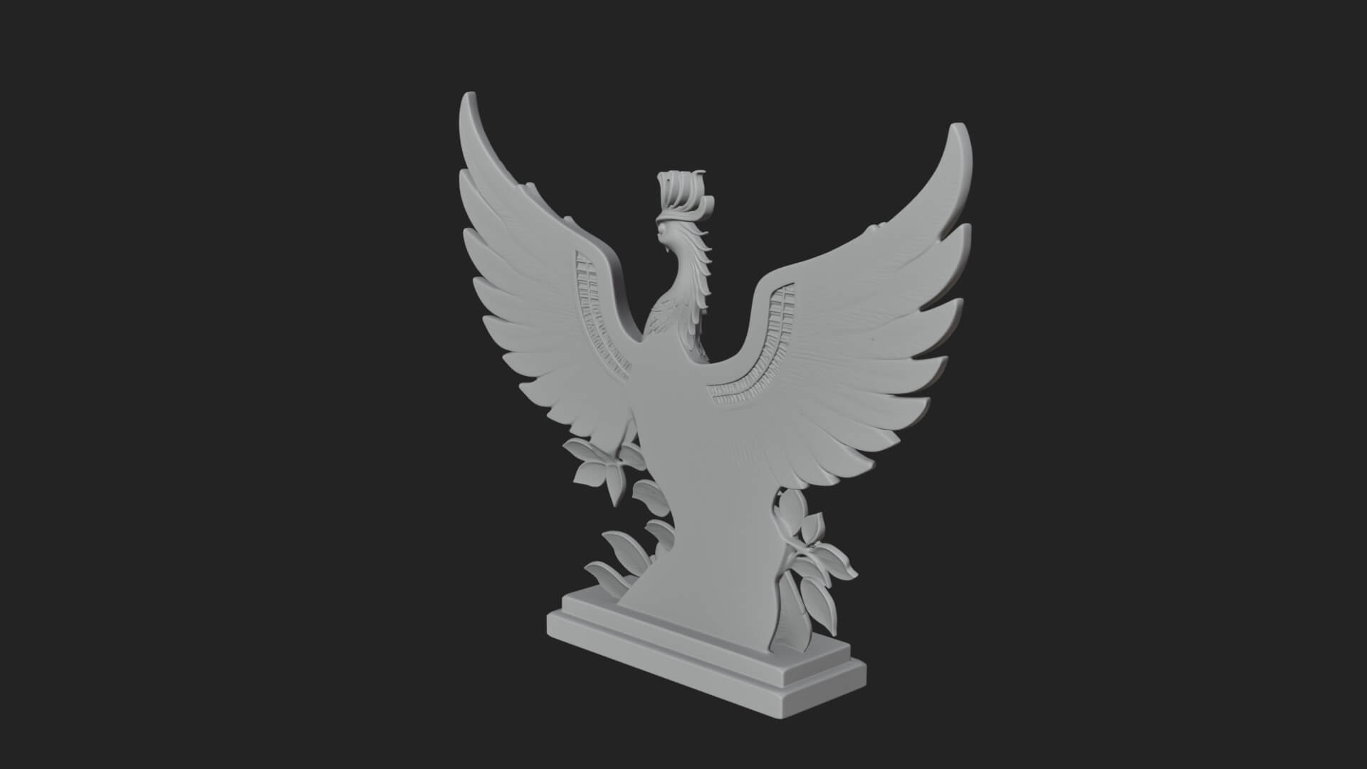 Rising Phoenix Bird Statue Design 9 3D Print Model 3D Model