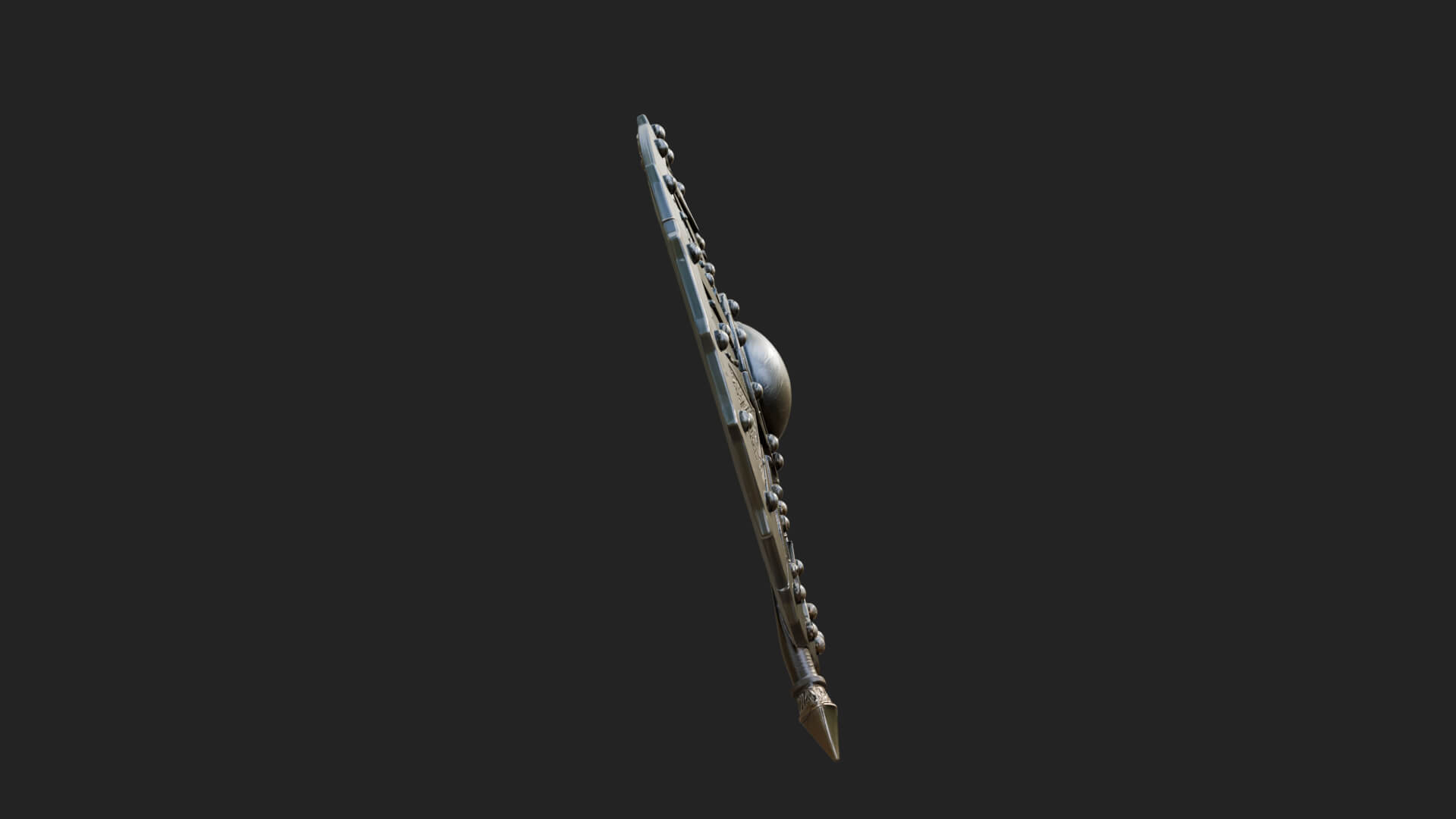 Riveted Round War Shield Model Design 1 3D Print Model 3D Model