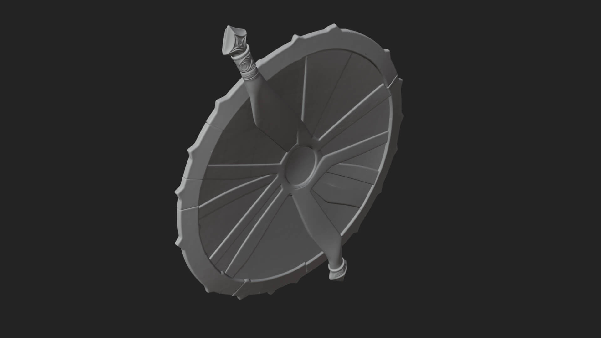 Riveted Round War Shield Model Design 1 3D Print Model 3D Model