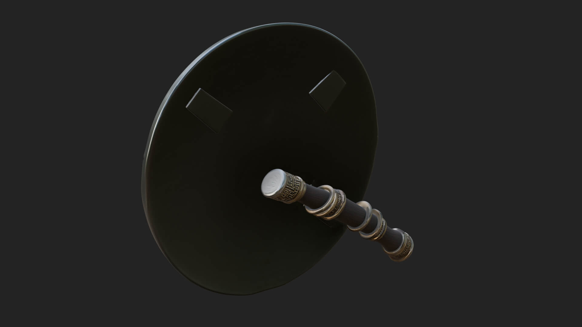 Riveted Round War Shield Model Design 10 3D Print Model 3D Model