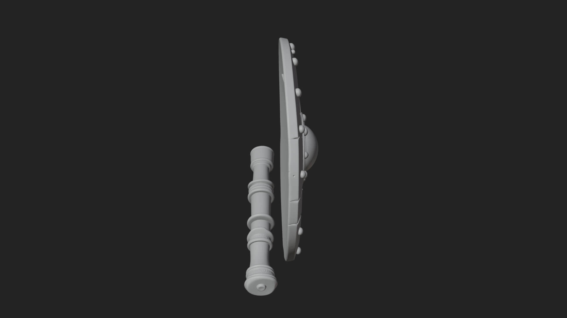 Riveted Round War Shield Model Design 10 3D Print Model 3D Model