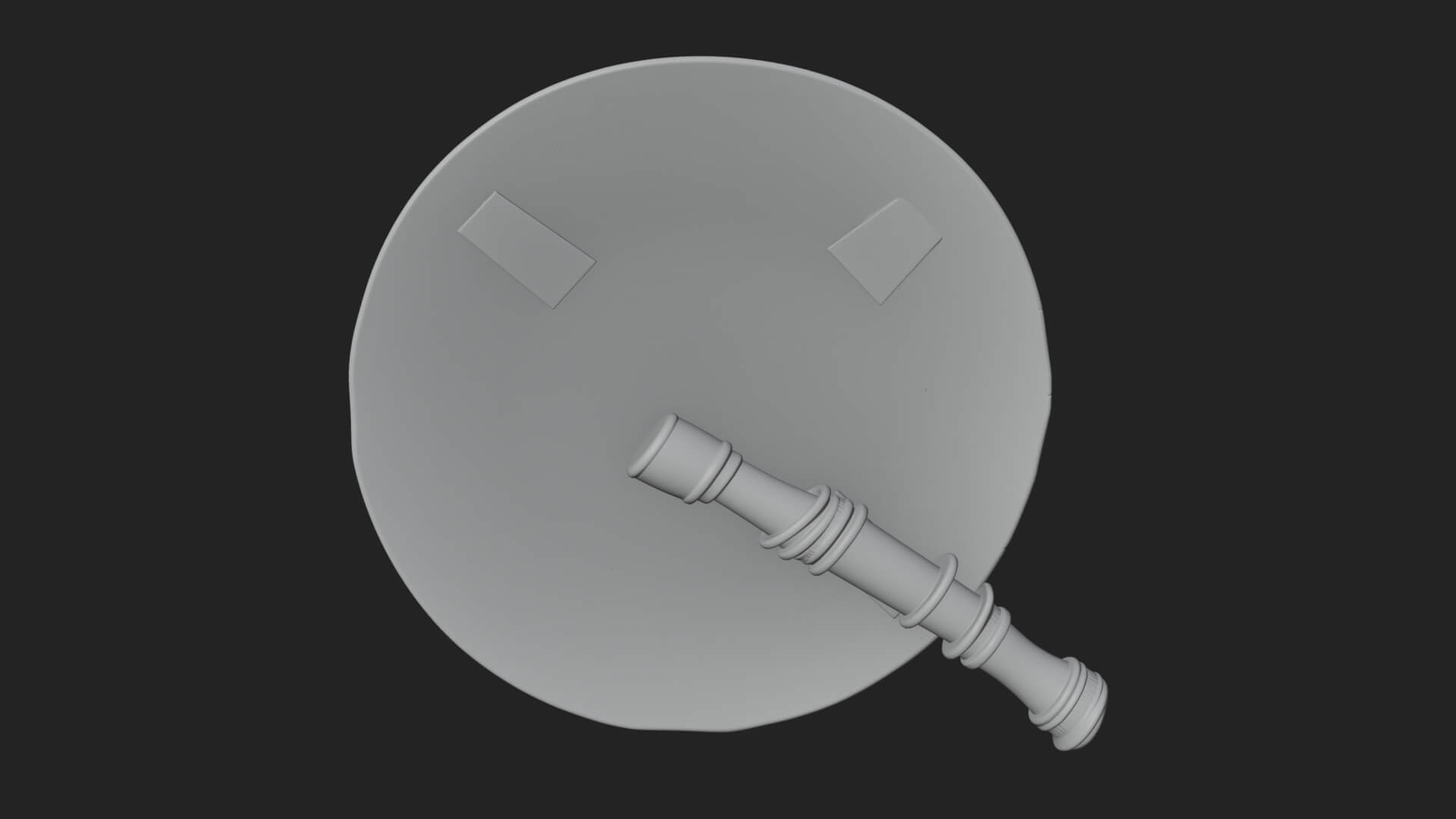 Riveted Round War Shield Model Design 10 3D Print Model 3D Model