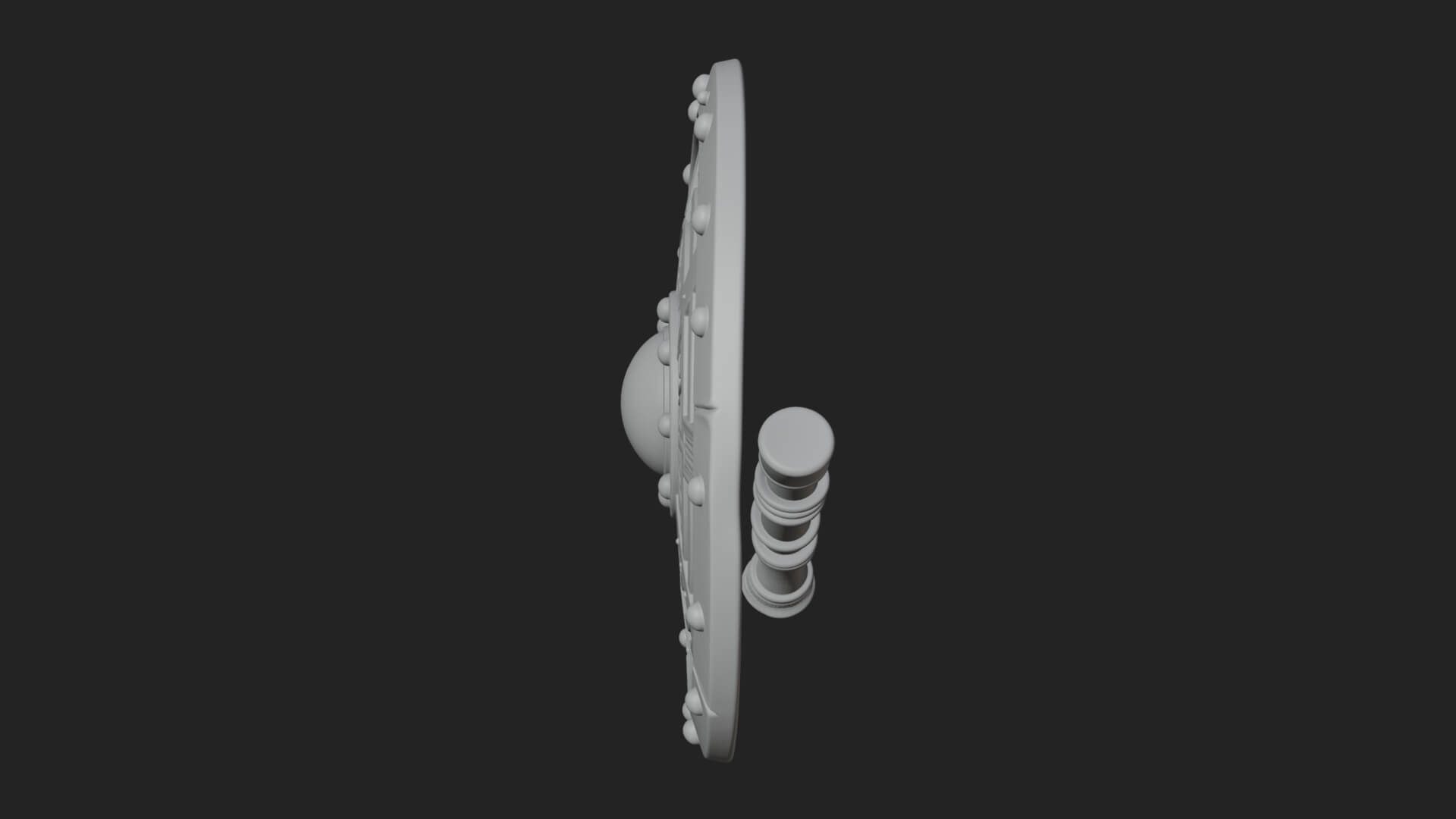 Riveted Round War Shield Model Design 10 3D Print Model 3D Model