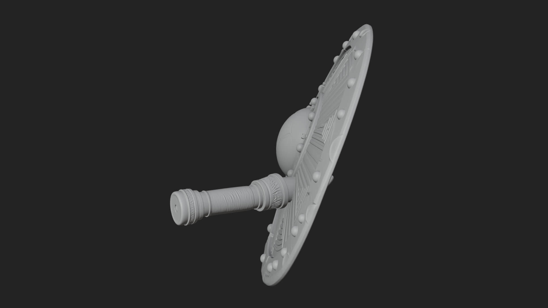 Riveted Round War Shield Model Design 11 3D Print Model 3D Model