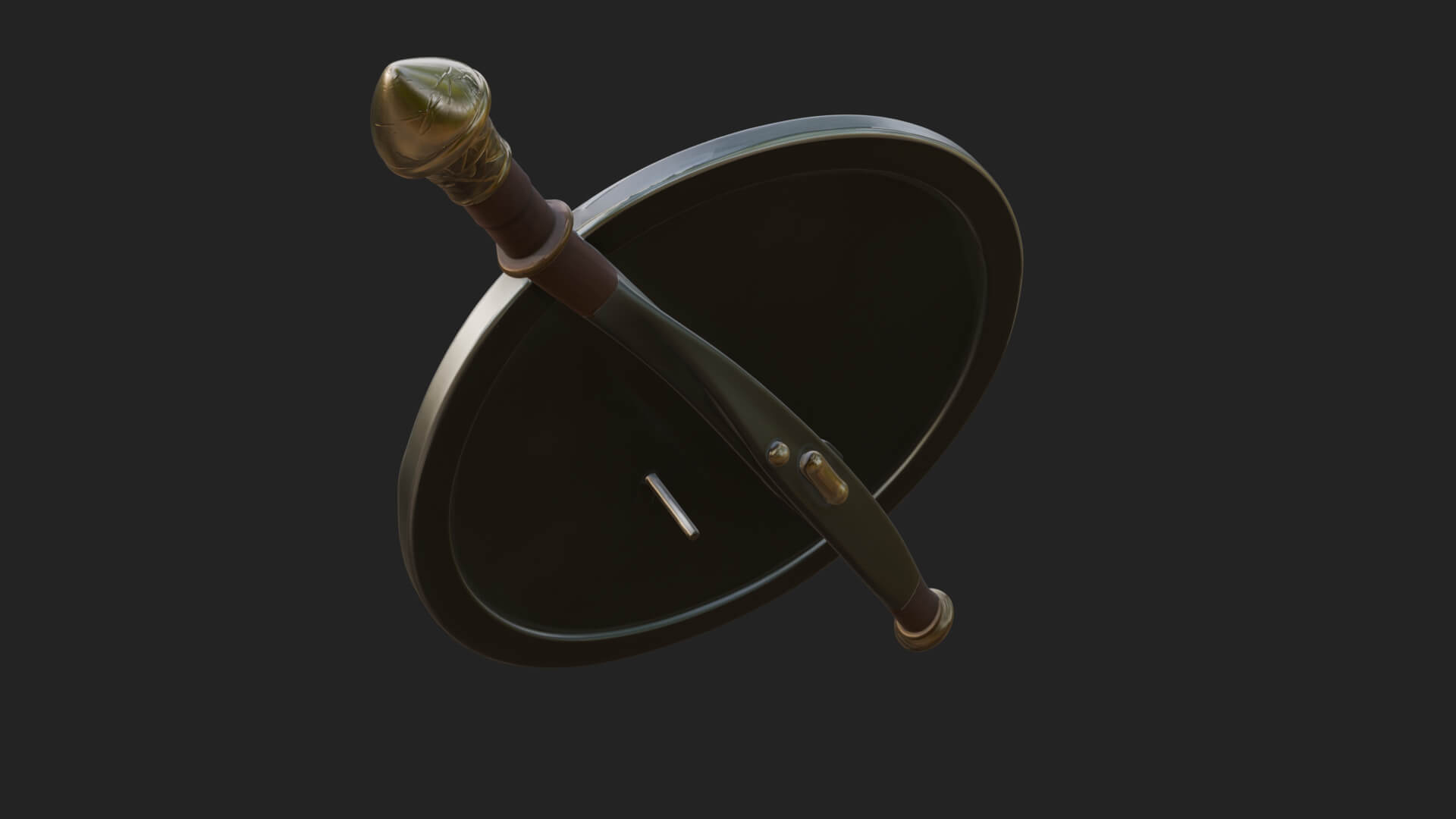 Riveted Round War Shield Model Design 12 3D Print Model 3D Model