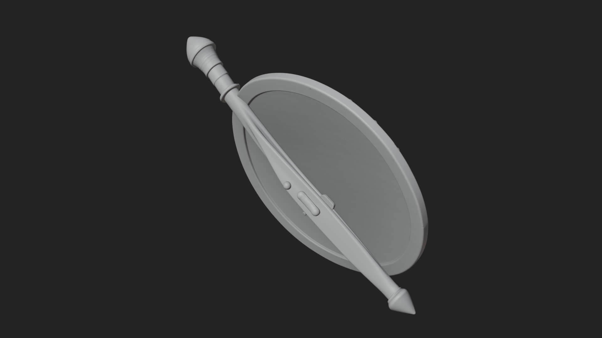 Riveted Round War Shield Model Design 12 3D Print Model 3D Model