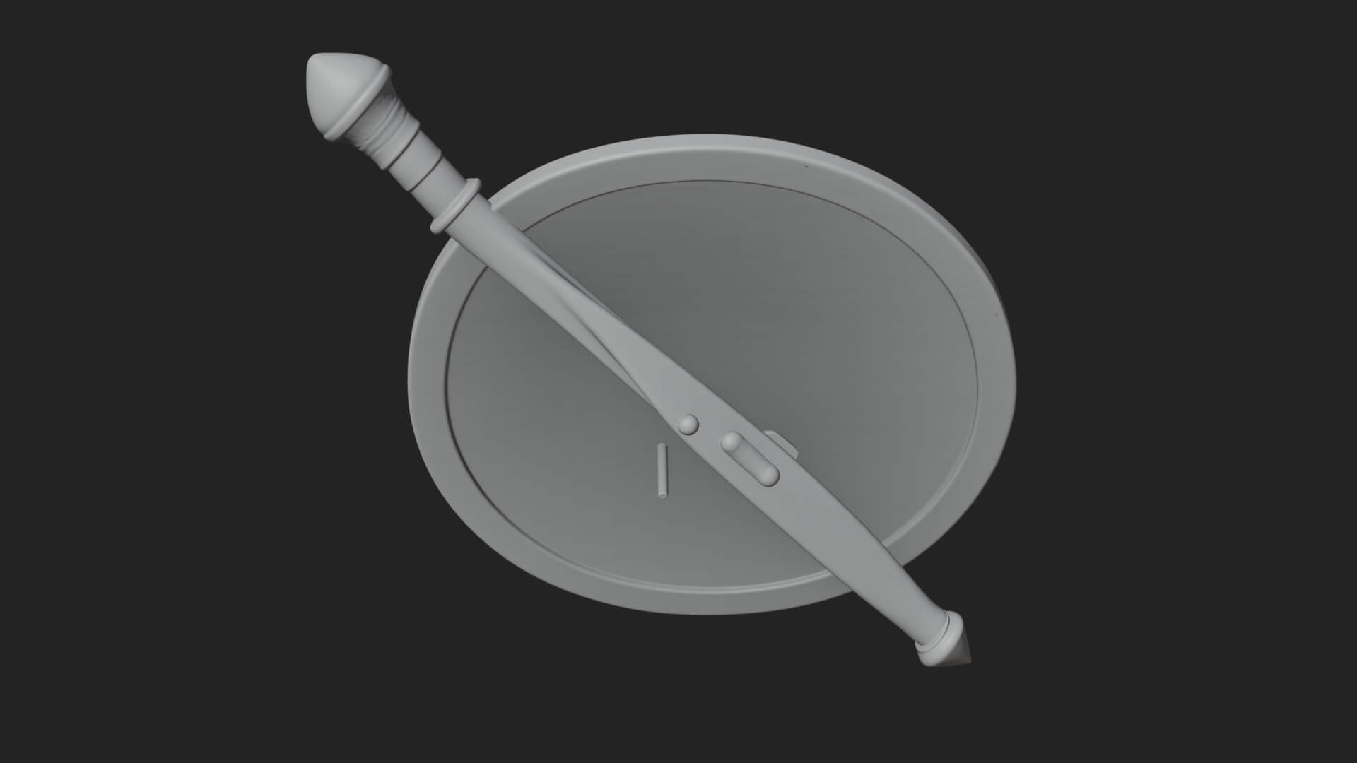 Riveted Round War Shield Model Design 12 3D Print Model 3D Model