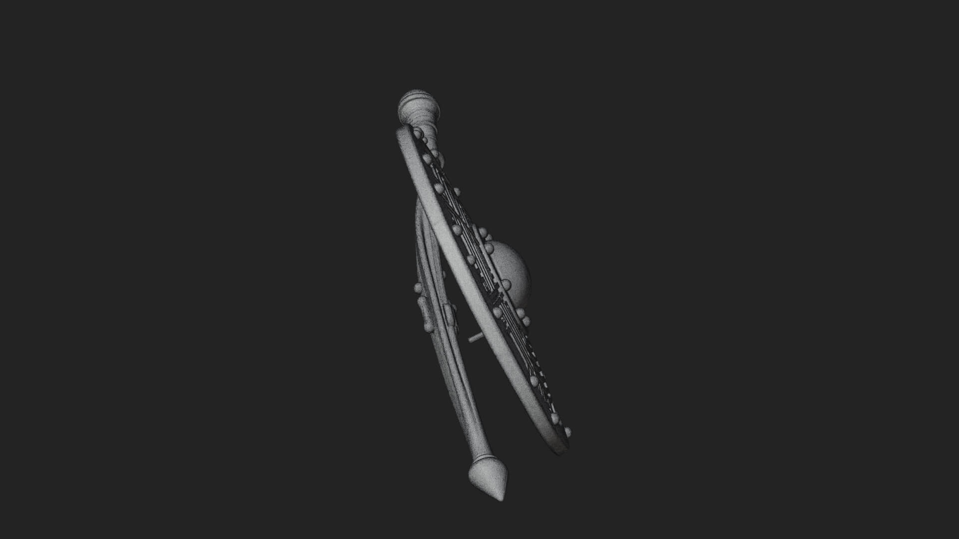 Riveted Round War Shield Model Design 12 3D Print Model 3D Model