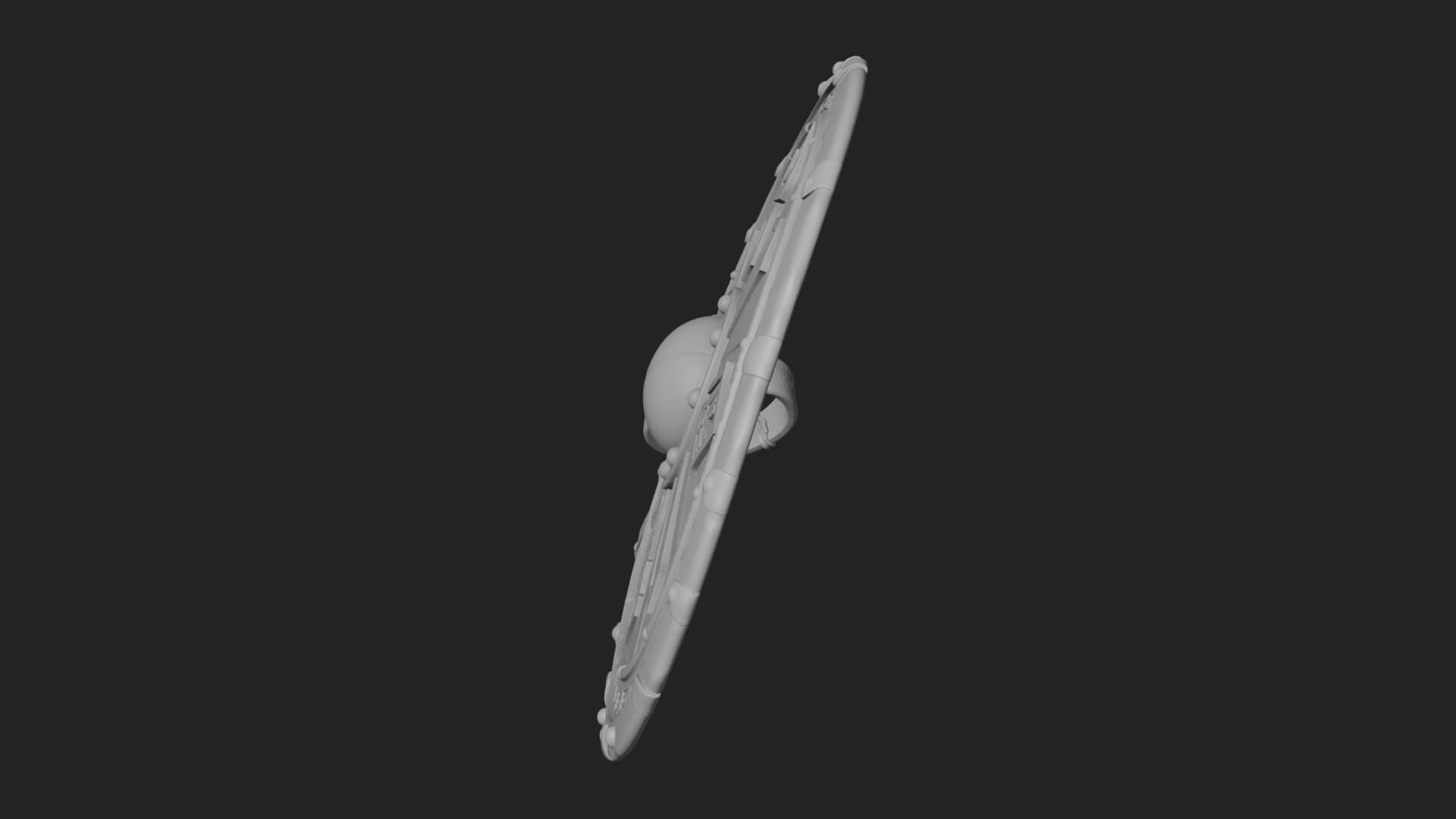 Riveted Round War Shield Model Design 13 3D Print Model 3D Model
