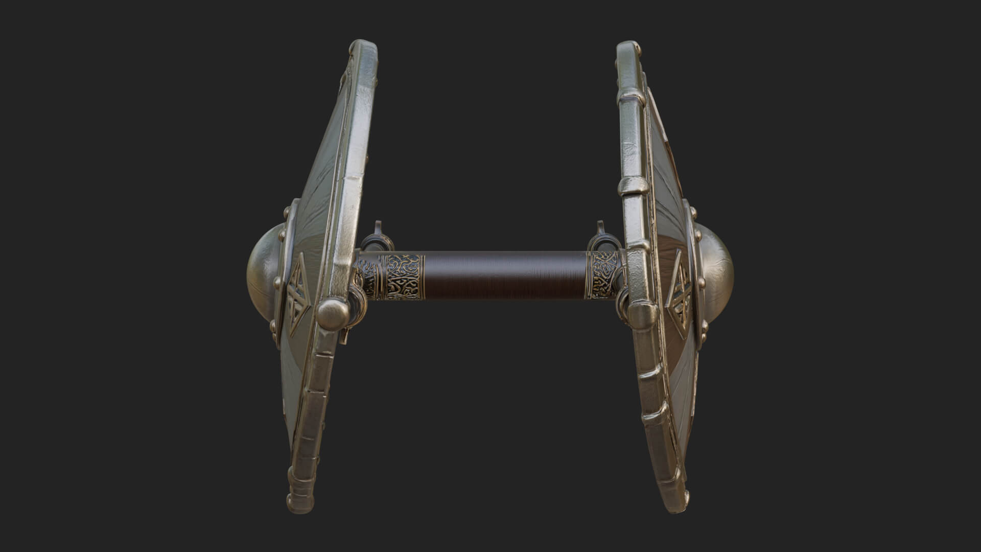 Riveted Round War Shield Model Design 14 3D Print Model 3D Model