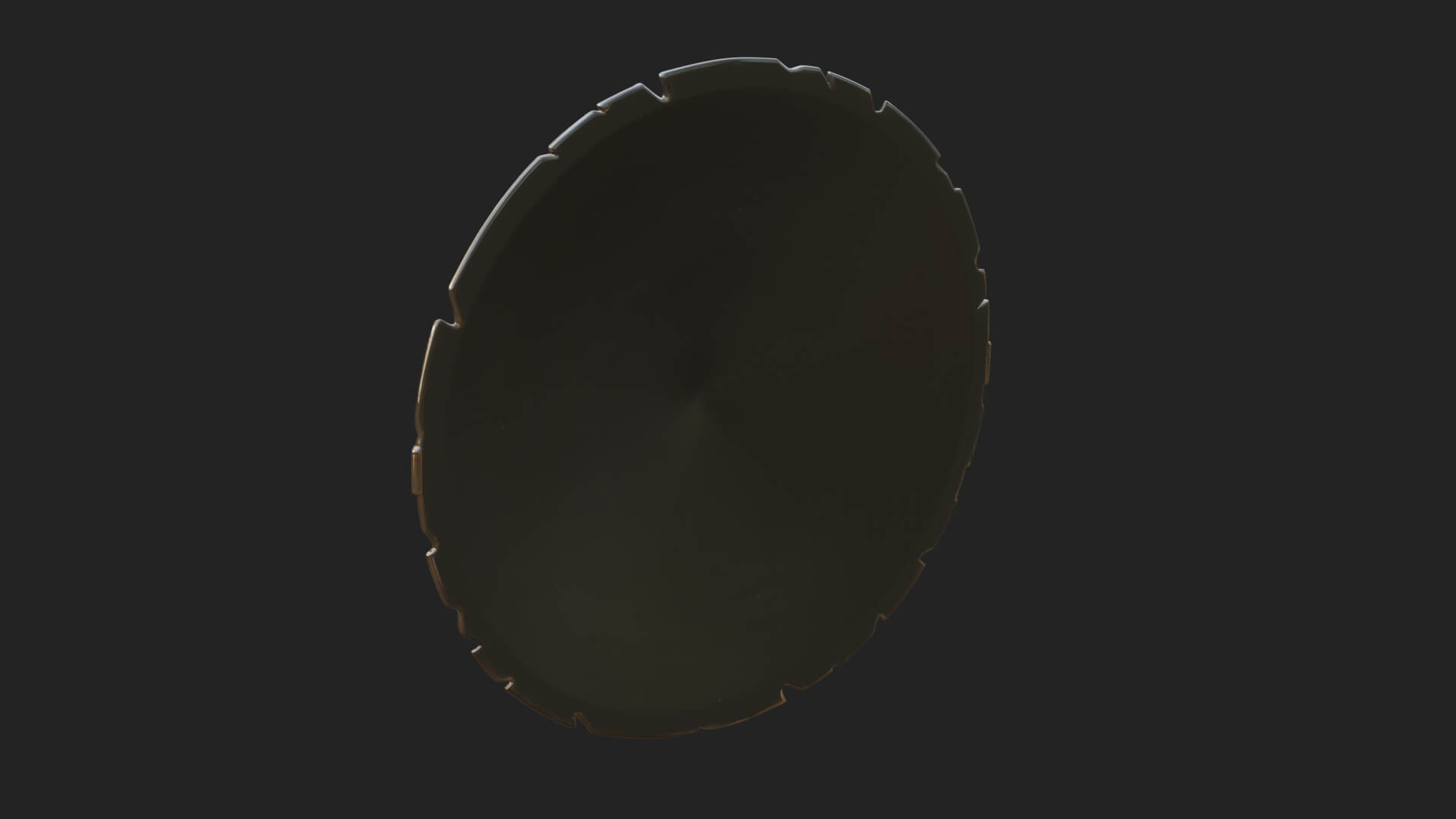 Riveted Round War Shield Model Design 15 3D Print Model 3D Model