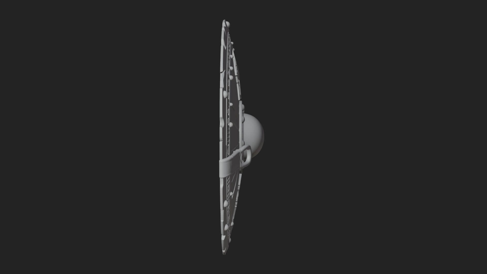 Riveted Round War Shield Model Design 15 3D Print Model 3D Model
