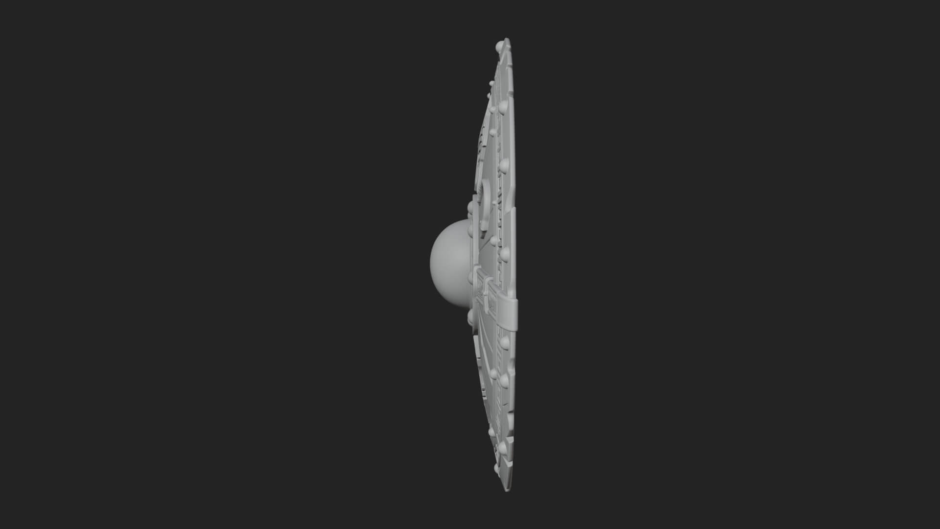 Riveted Round War Shield Model Design 15 3D Print Model 3D Model