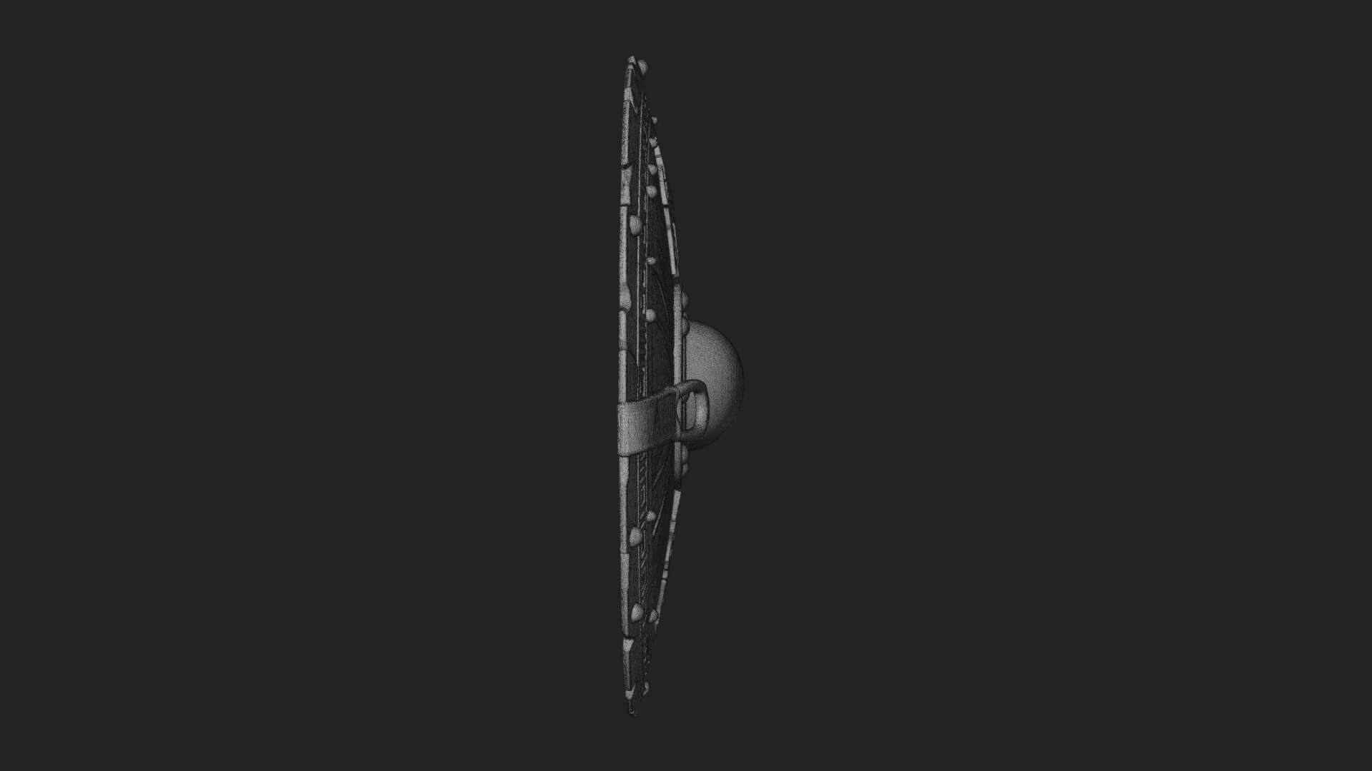 Riveted Round War Shield Model Design 15 3D Print Model 3D Model
