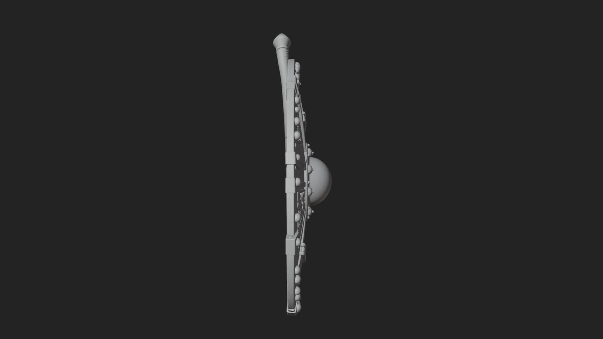 Riveted Round War Shield Model Design 17 3D Print Model 3D Model