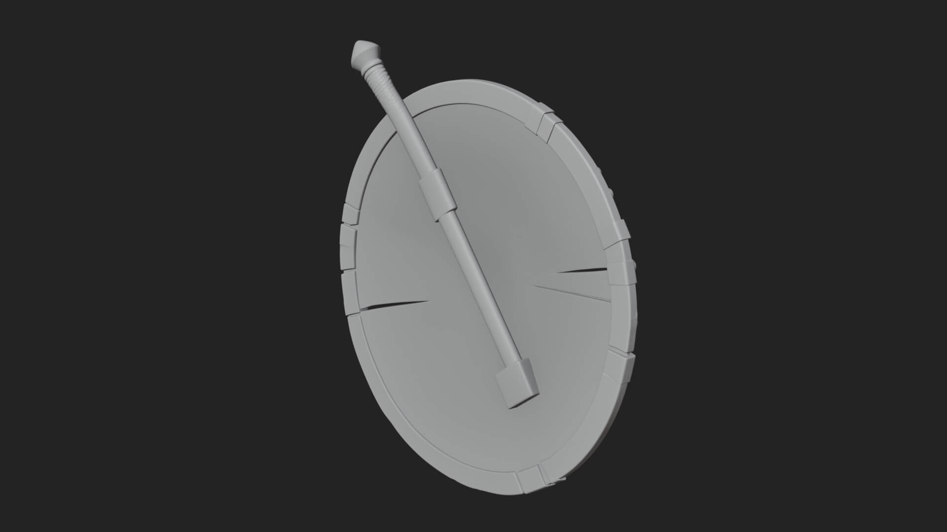 Riveted Round War Shield Model Design 17 3D Print Model 3D Model