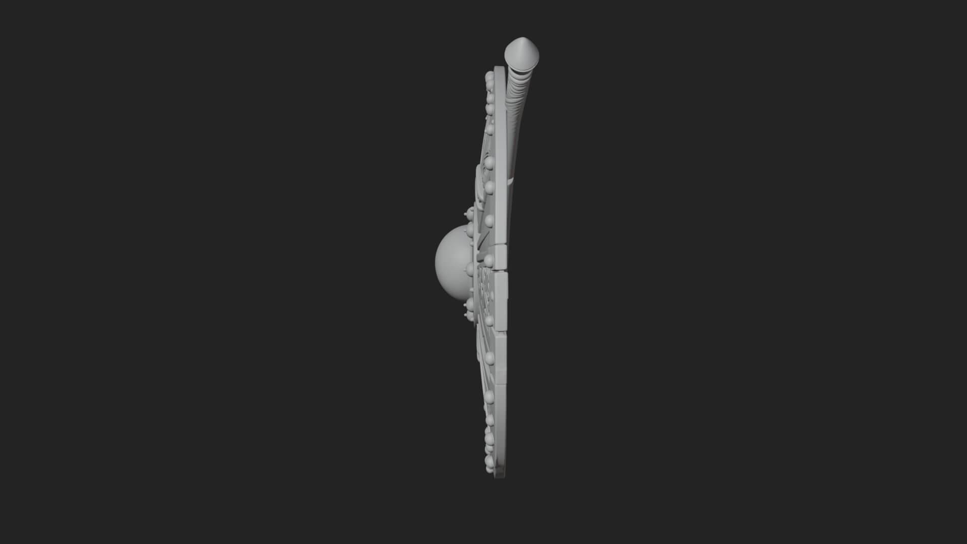 Riveted Round War Shield Model Design 17 3D Print Model 3D Model
