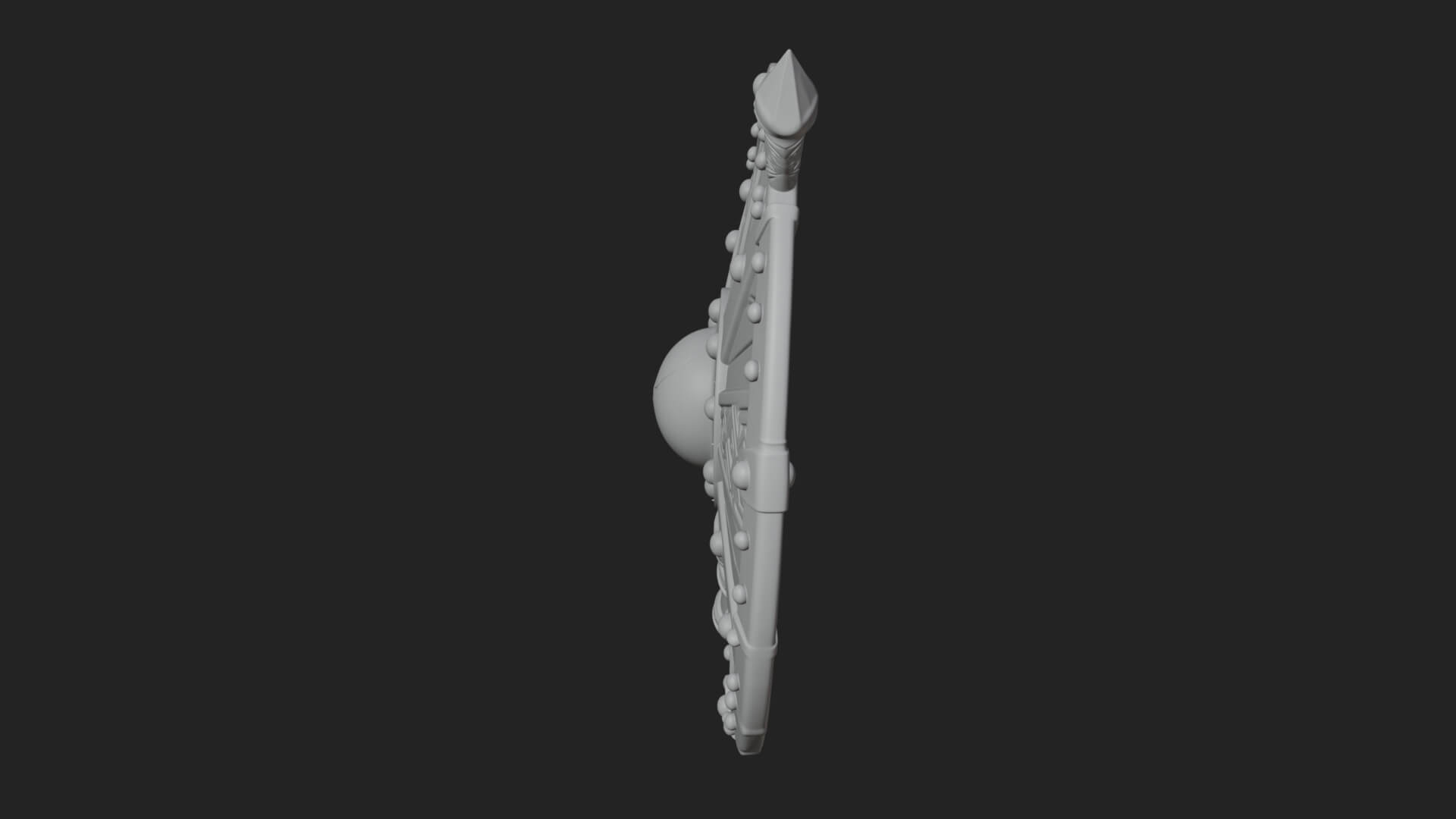 Riveted Round War Shield Model Design 18 3D Print Model 3D Model