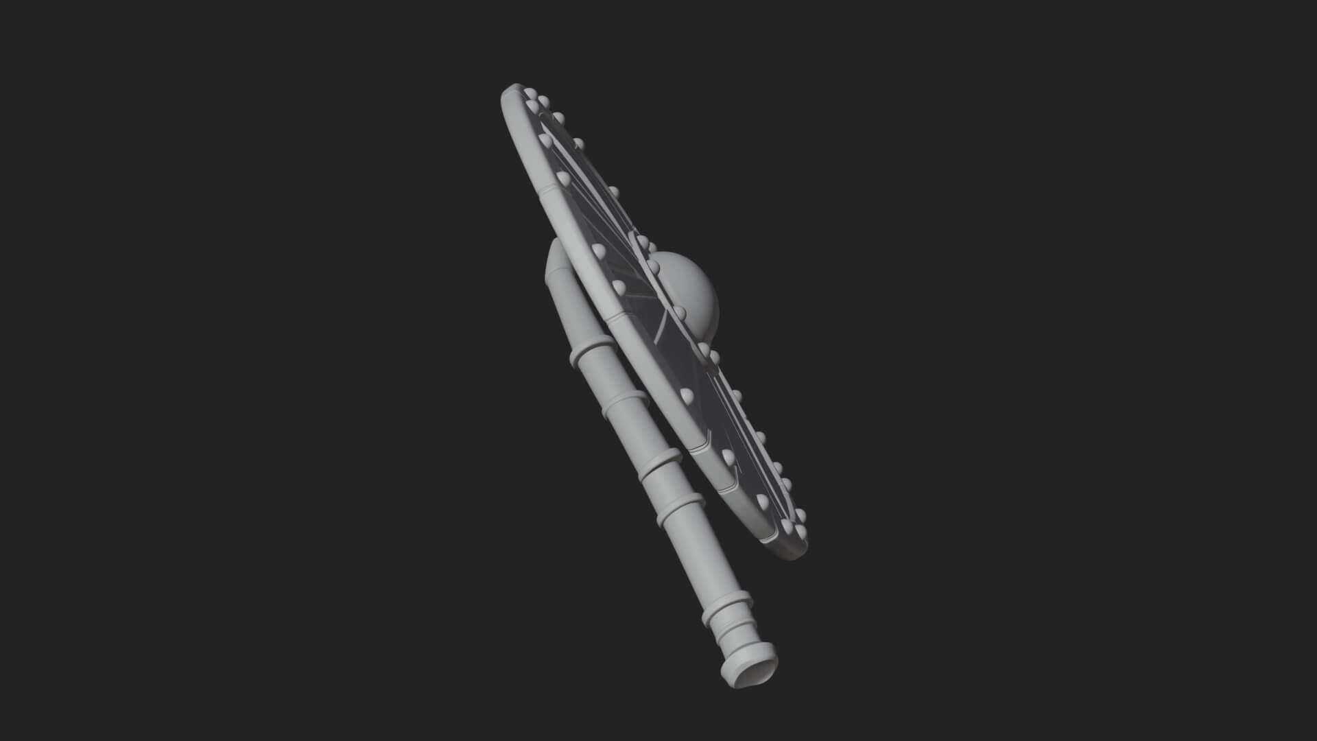 Riveted Round War Shield Model Design 19 3D Print Model 3D Model
