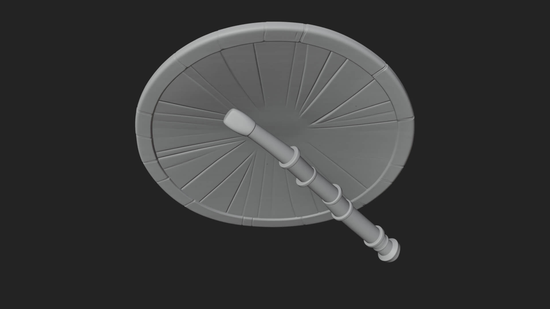 Riveted Round War Shield Model Design 19 3D Print Model 3D Model