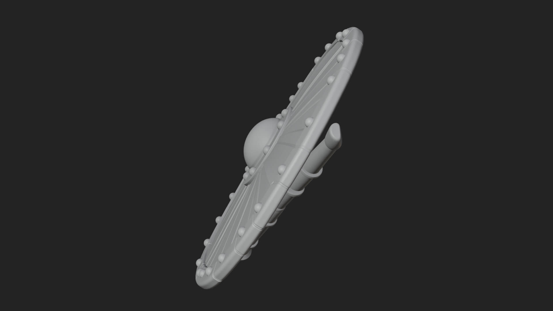 Riveted Round War Shield Model Design 19 3D Print Model 3D Model