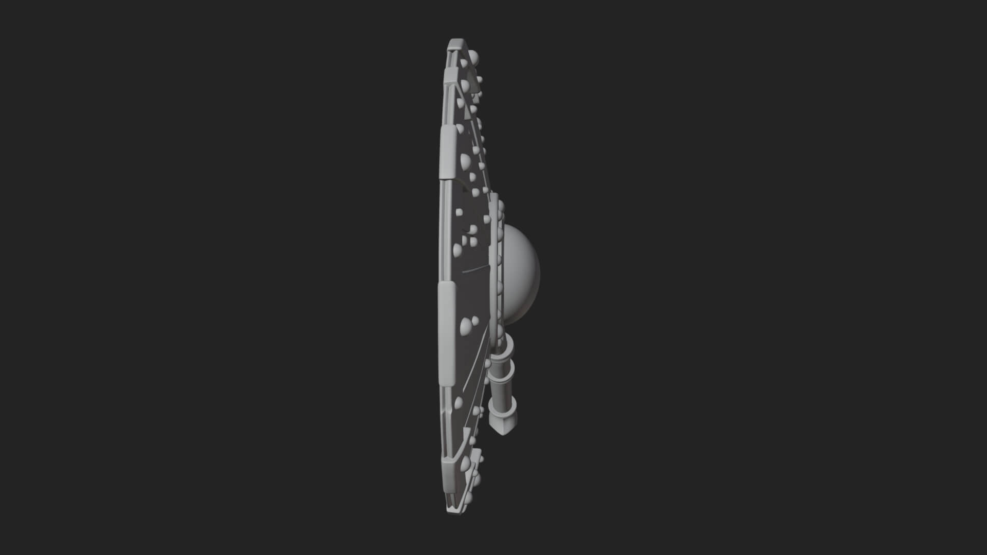 Riveted Round War Shield Model Design 2 3D Print Model 3D Model